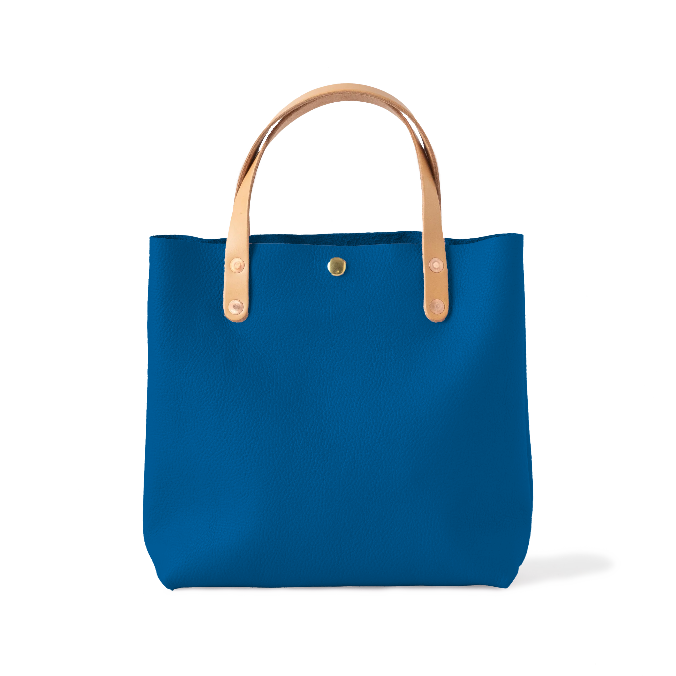 Blue Italian Pebbled Mini Tote
