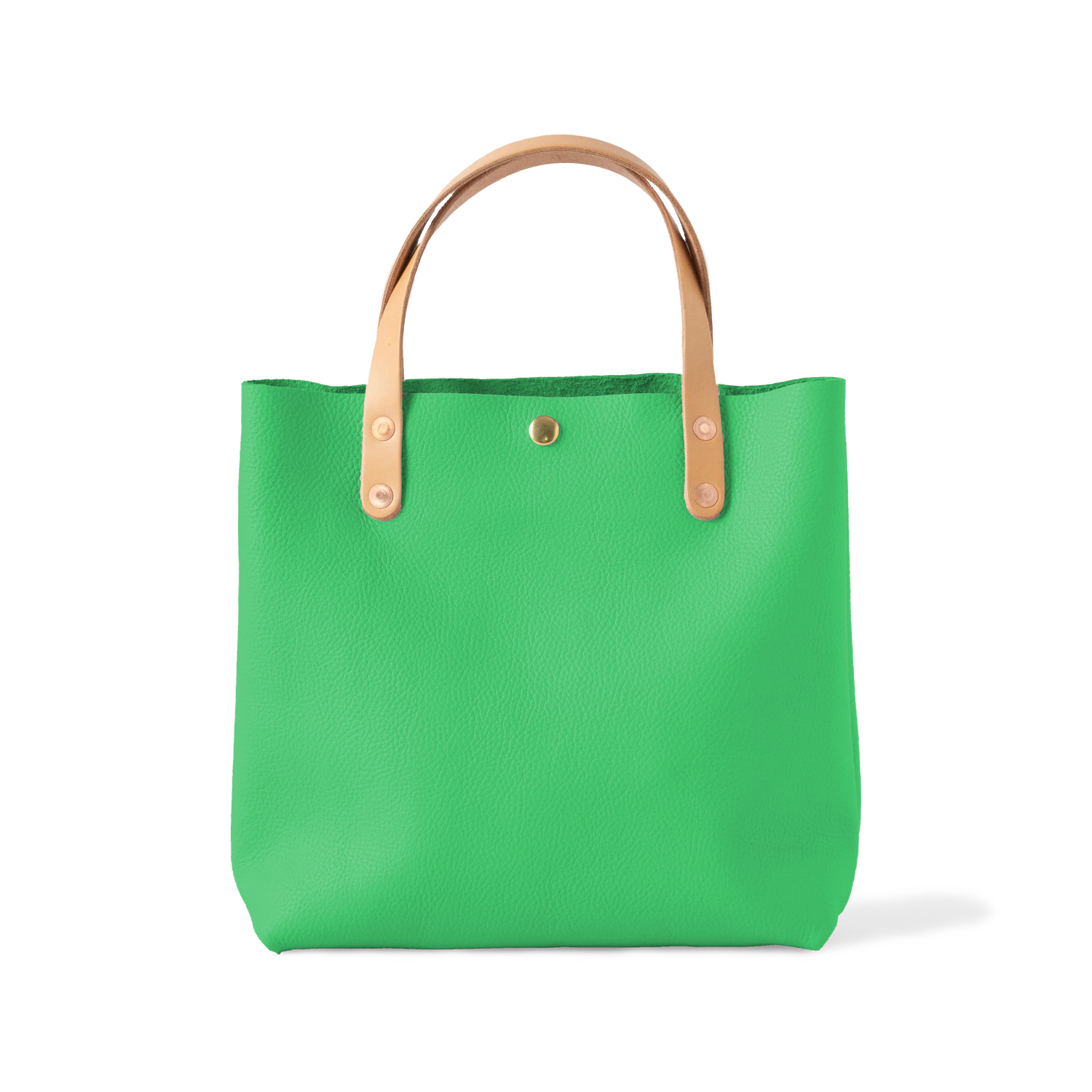 Bright Green Italian Pebbled Mini Tote