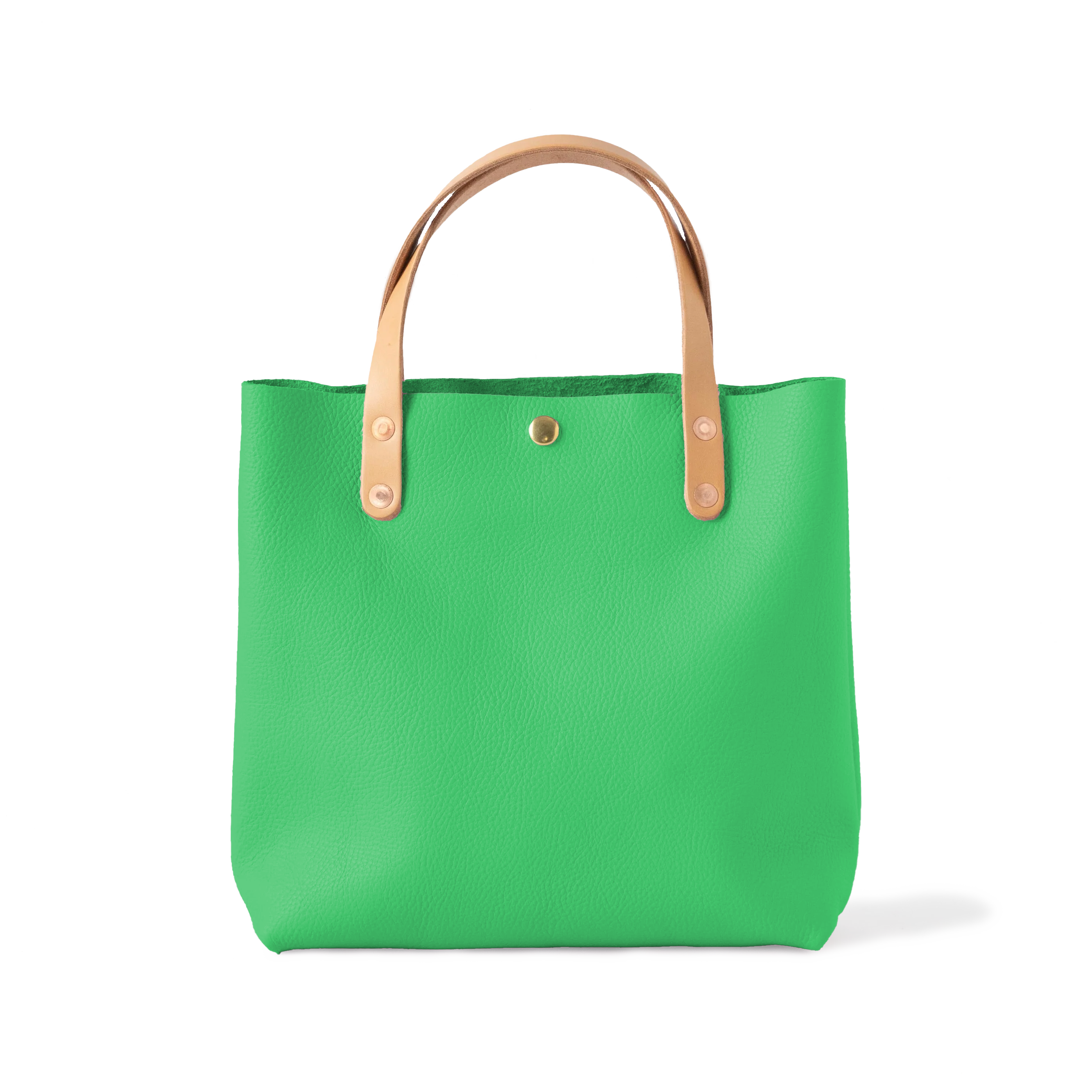 Bright Green Italian Pebbled Mini Tote