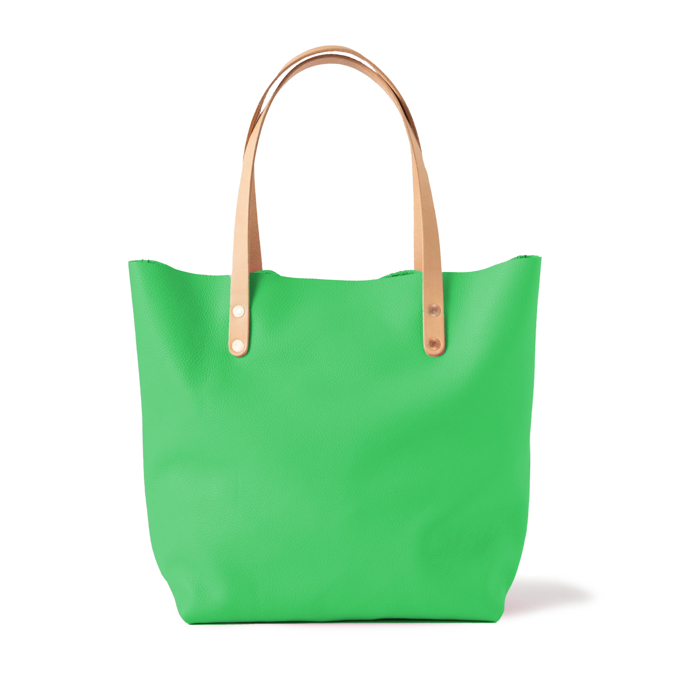 Bright Green Italian Pebbled Tote