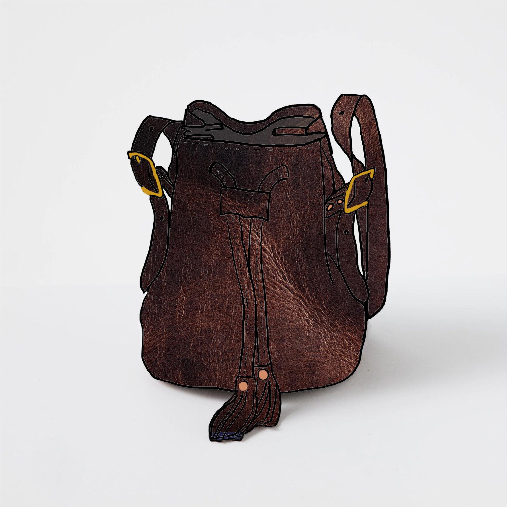 Brown Dublin Bucket Bag