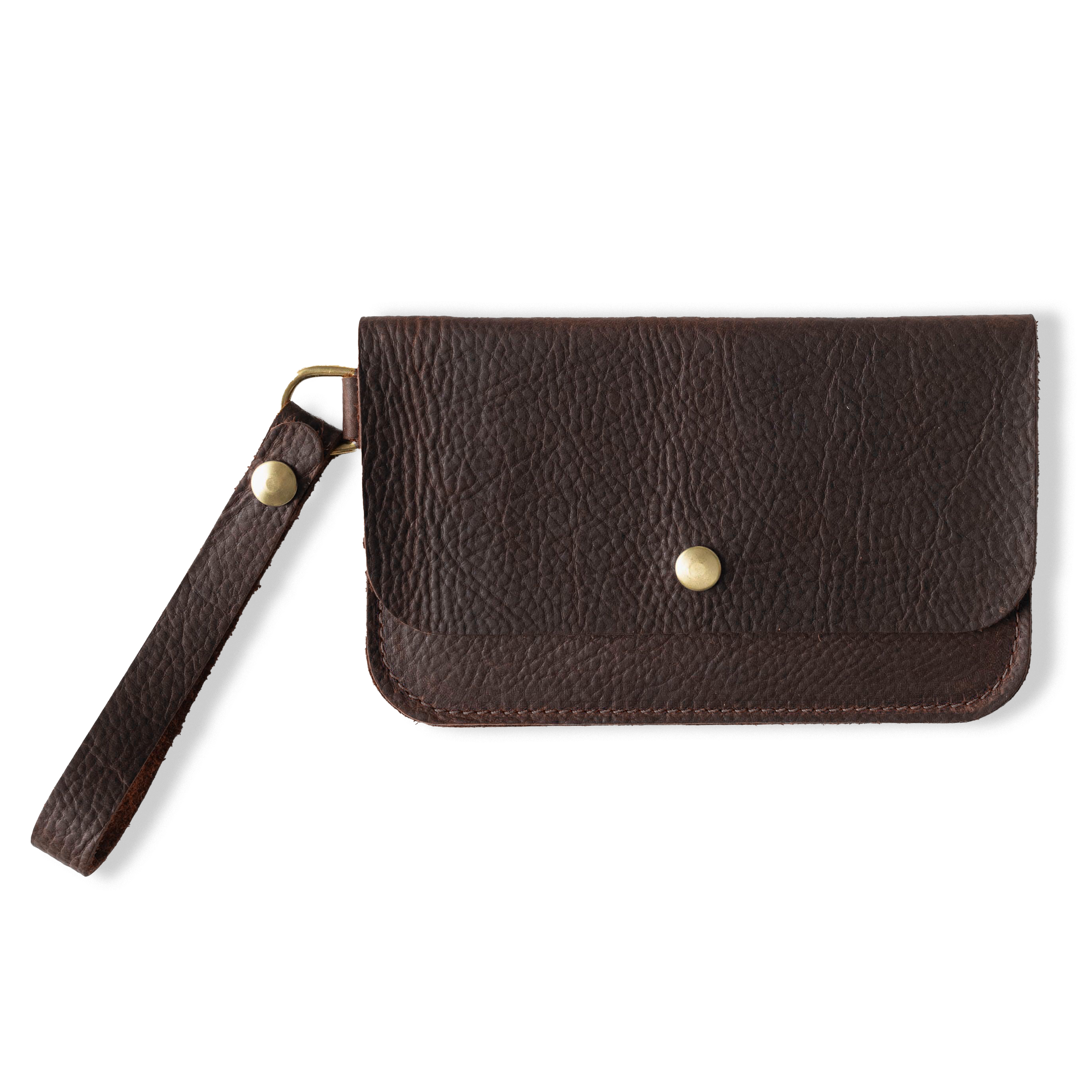 Brown Kodiak Wristlet Clutch