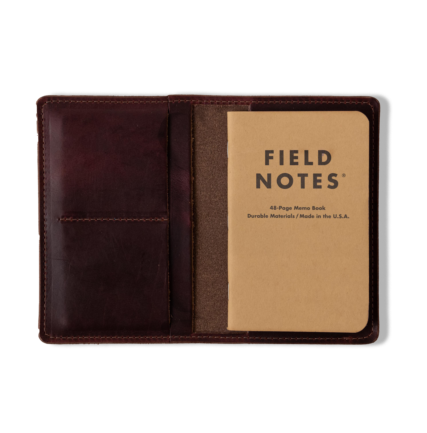 Burgundy Chromexcel Passport Wallet