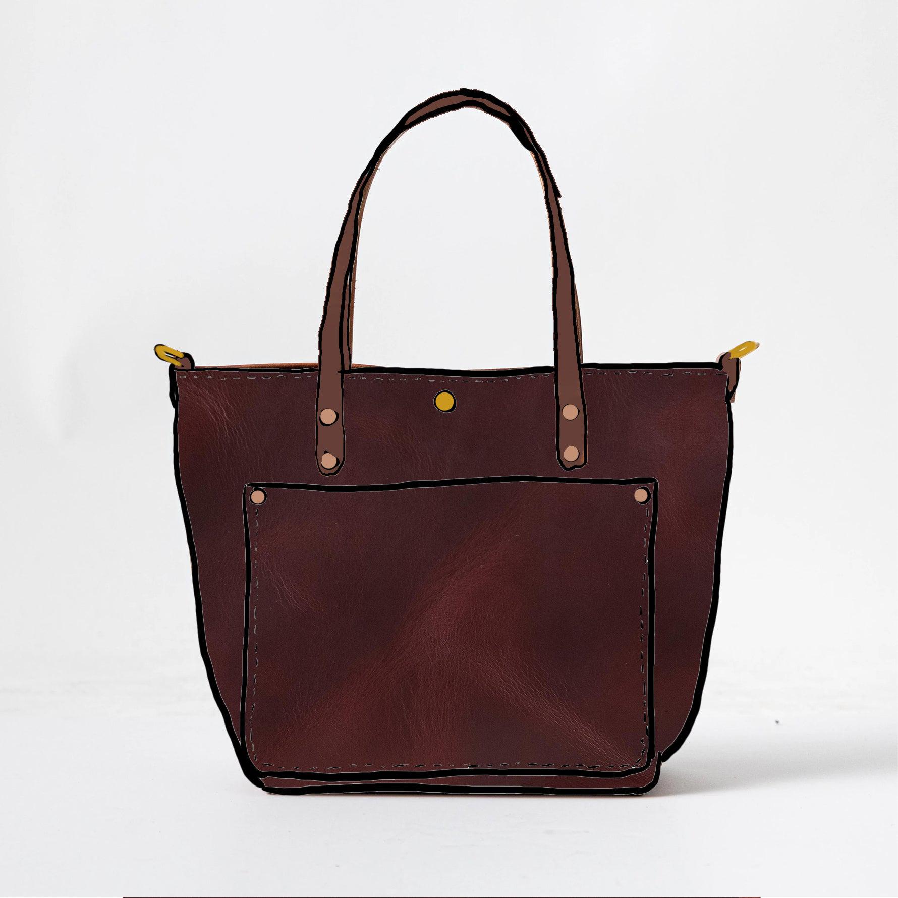 Burgundy Chromexcel Travel Tote