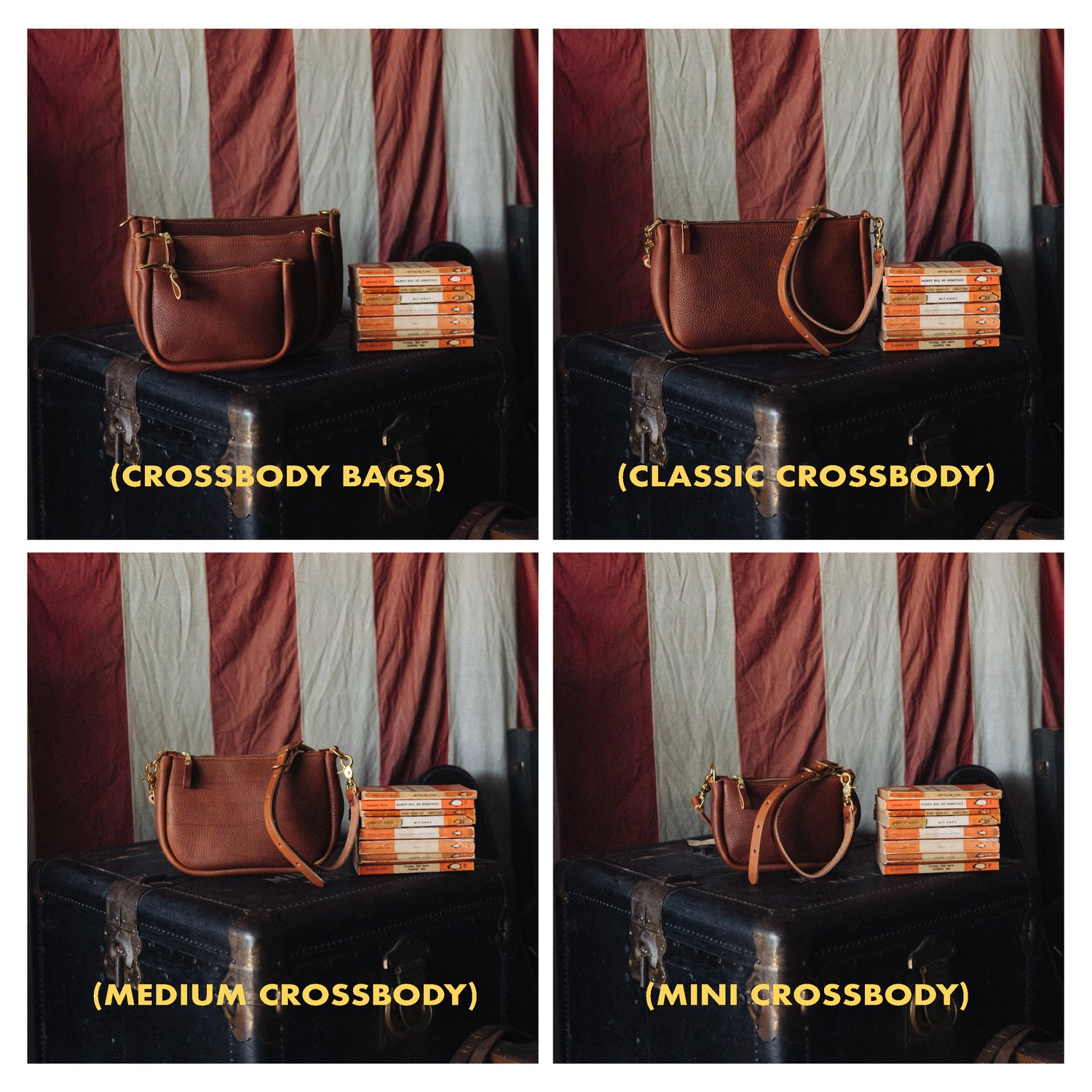 Black Adirondack Medium Crossbody Bag