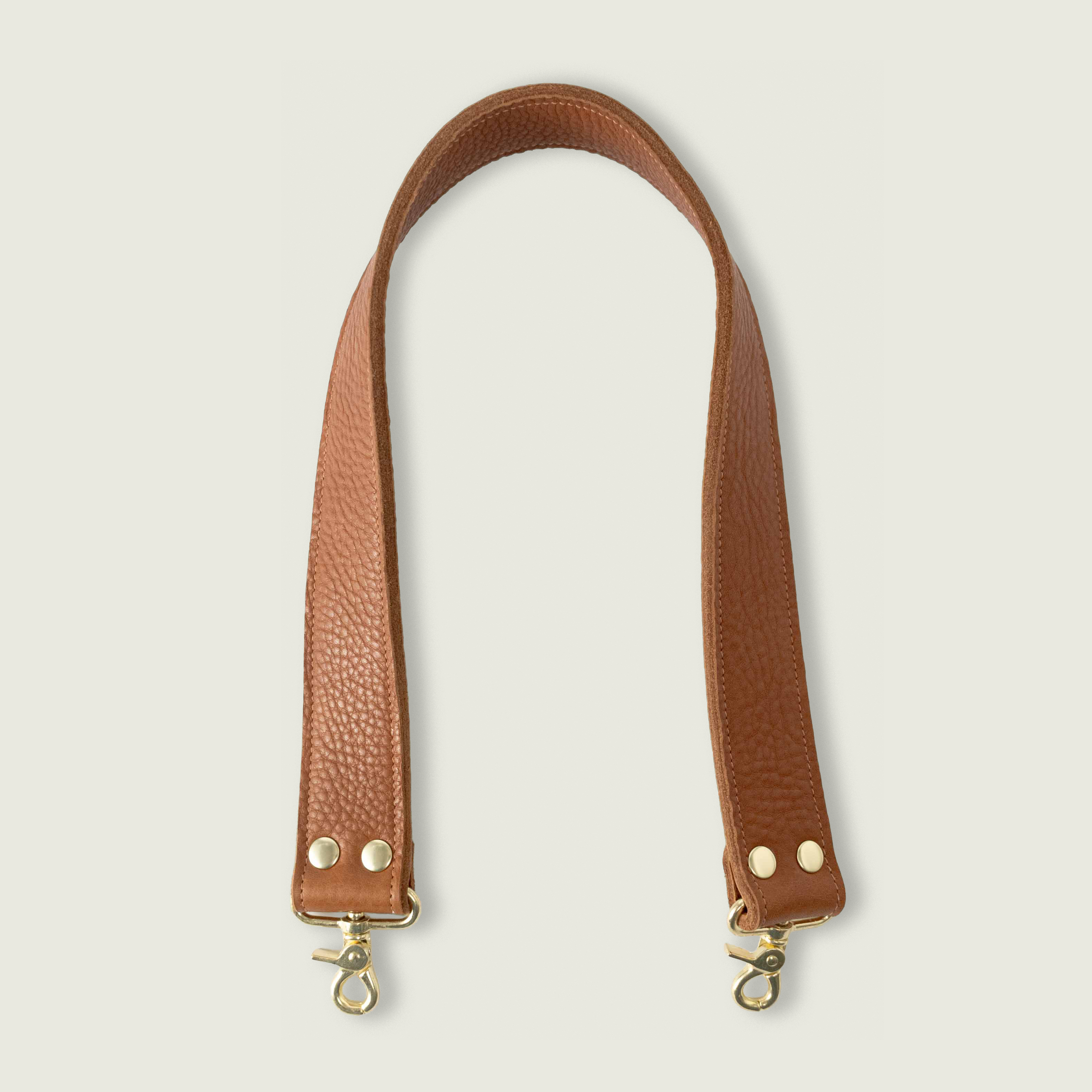 Cognac Cypress 2-Ply Wide Shoulder Strap