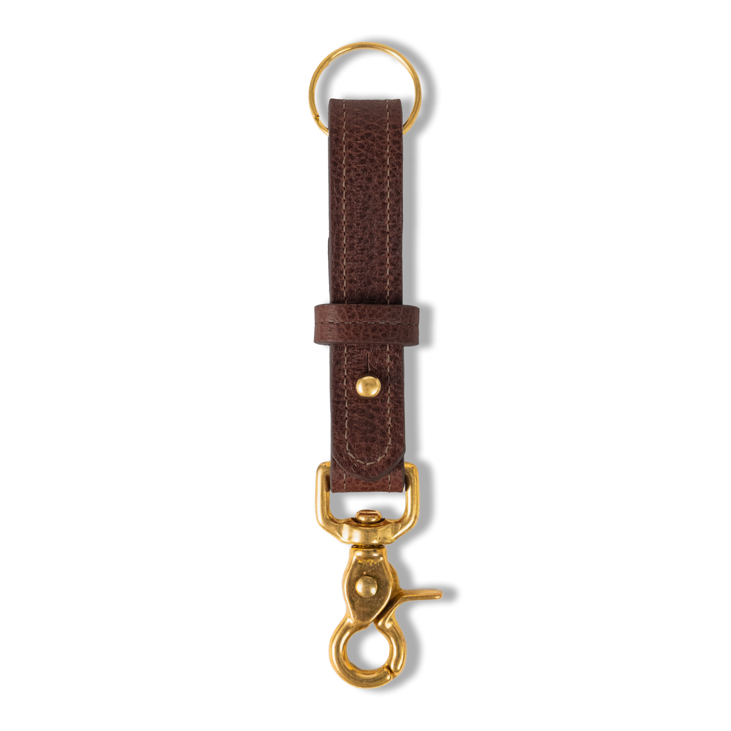 Dark Brown Bulldog Key Lanyard