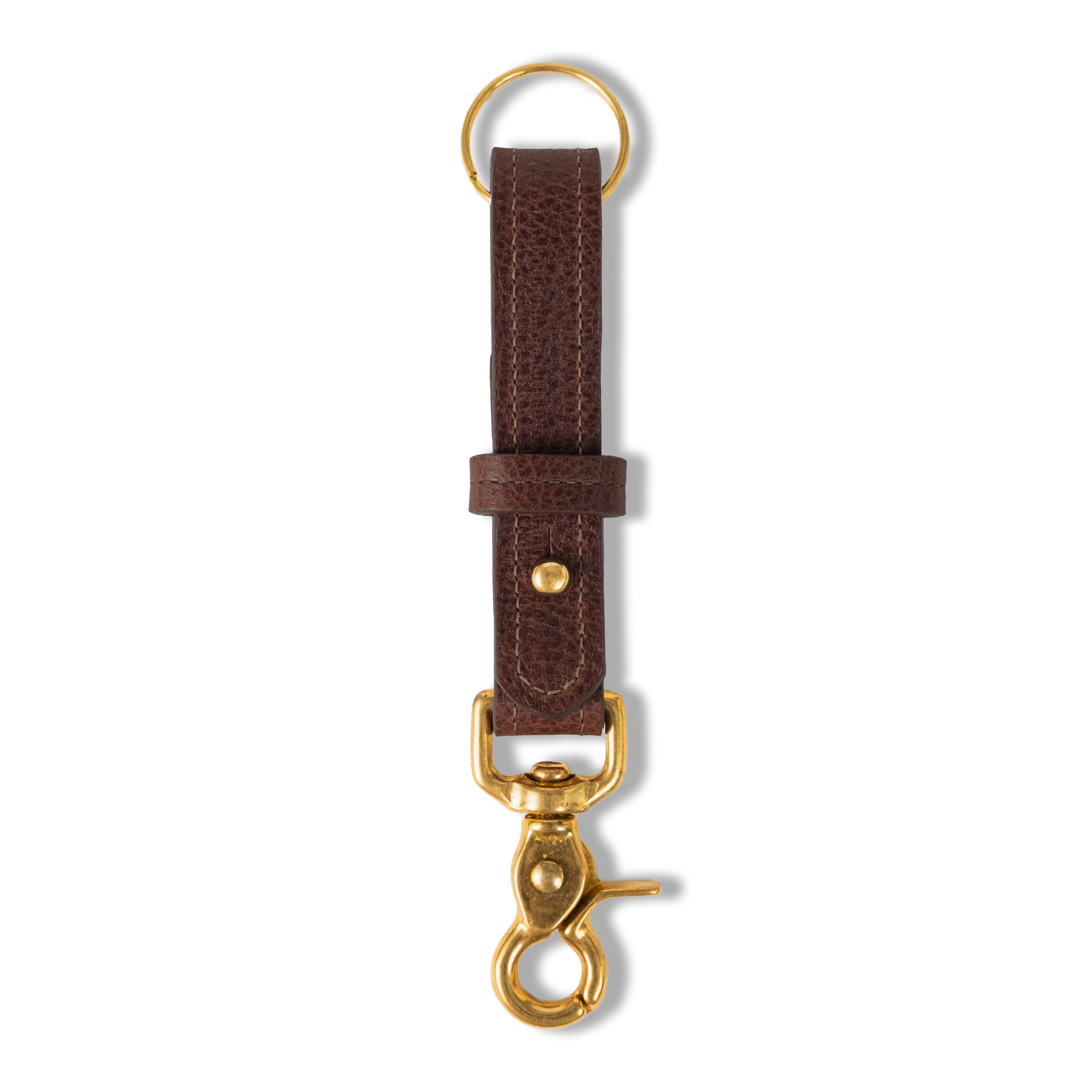 Dark Brown Bulldog Key Lanyard