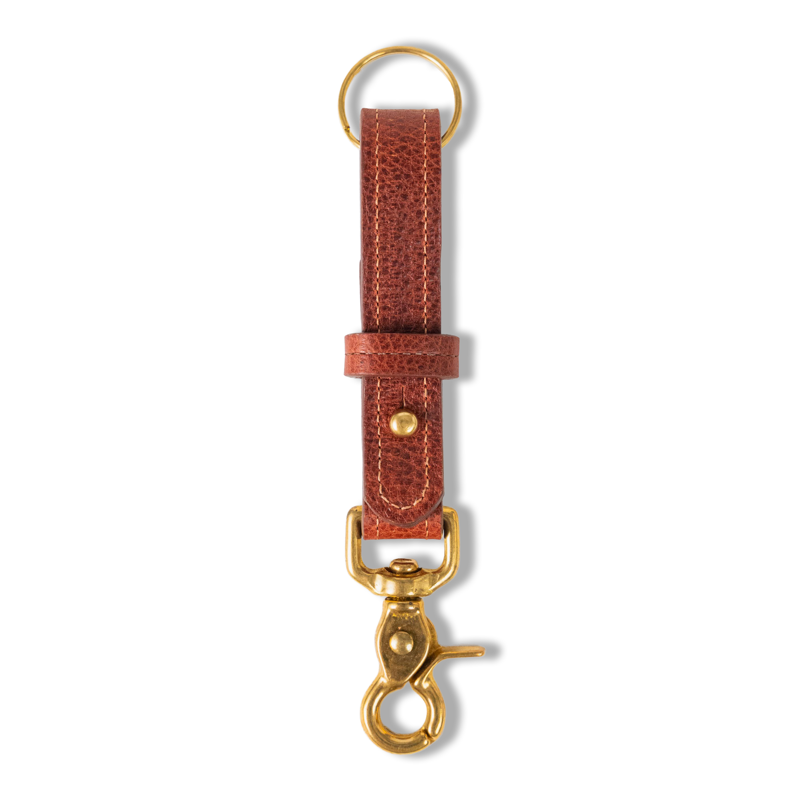 Dark Tan Bulldog Key Lanyard