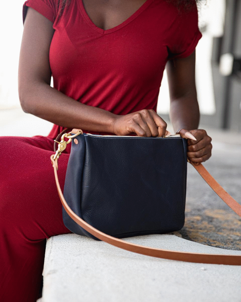 Scratch-and-Dent Navy Kodiak Crossbody Bag