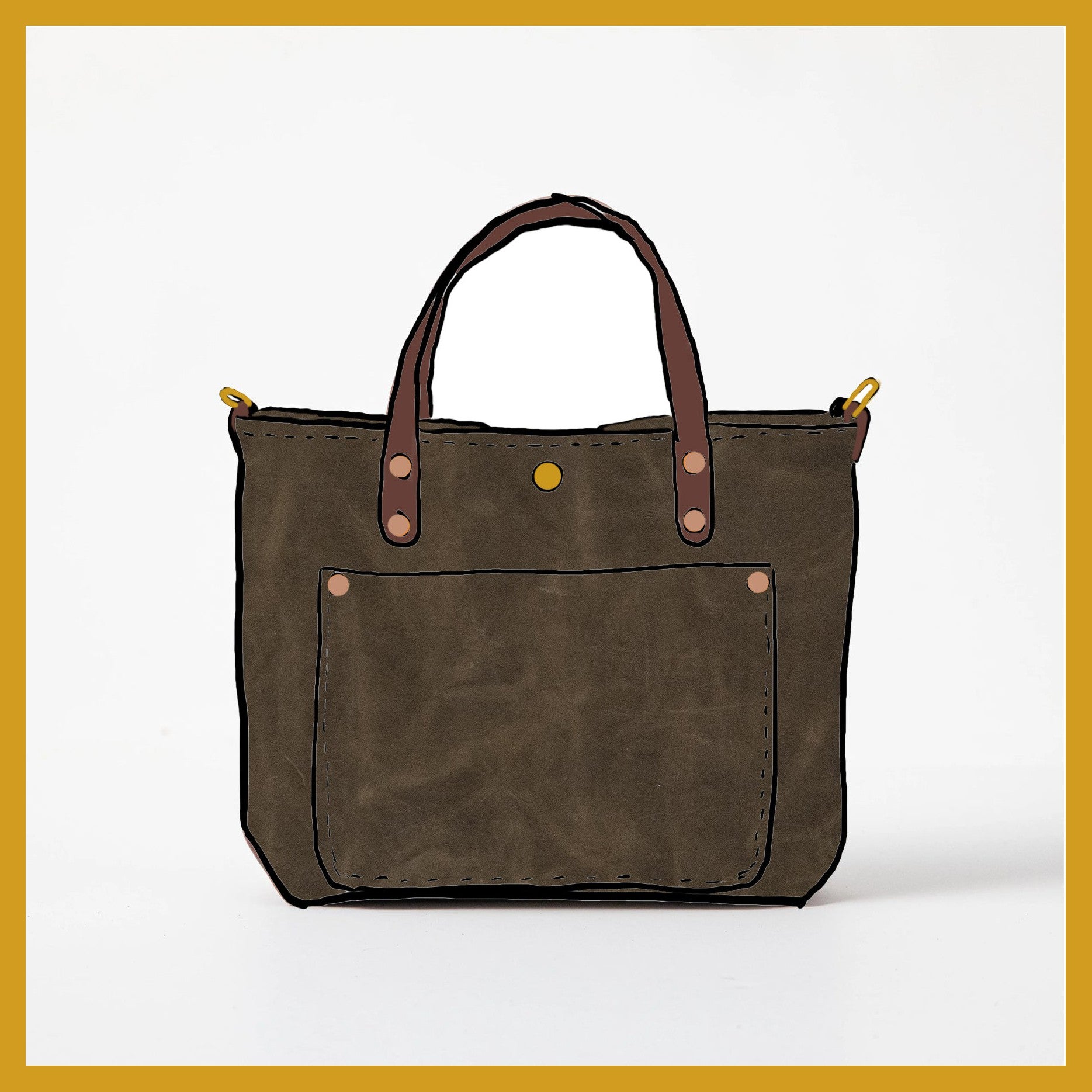 Scratch-and-Dent Forest Green Mini Travel Tote