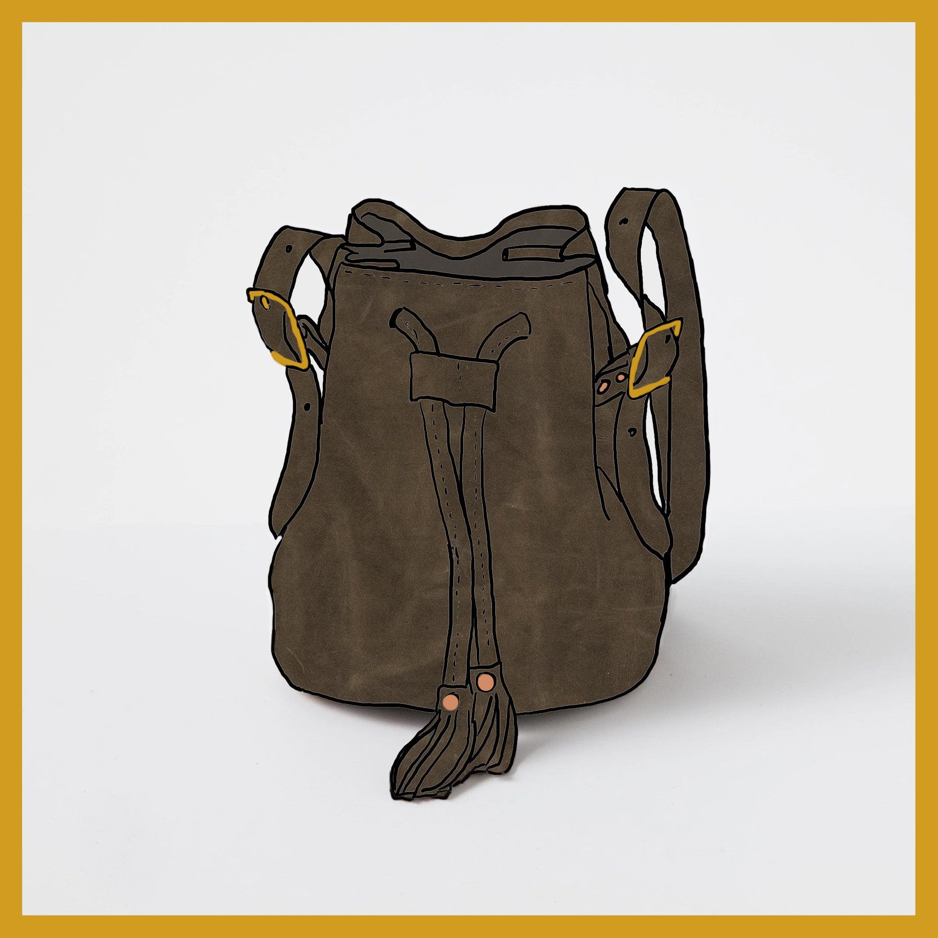 Scratch-and-Dent Forest Green Bucket Bag