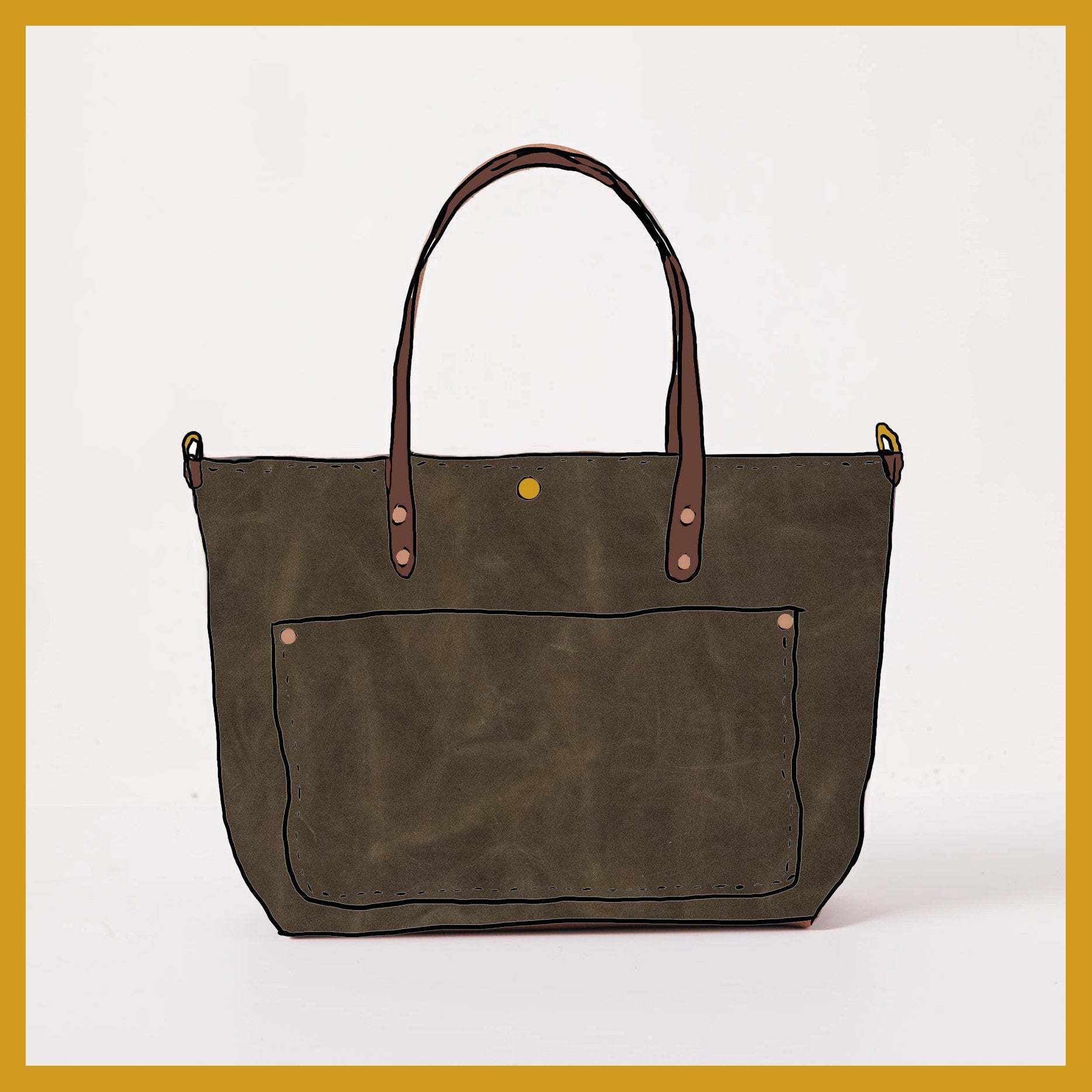 Scratch-and-Dent Forest Green East West Travel Tote