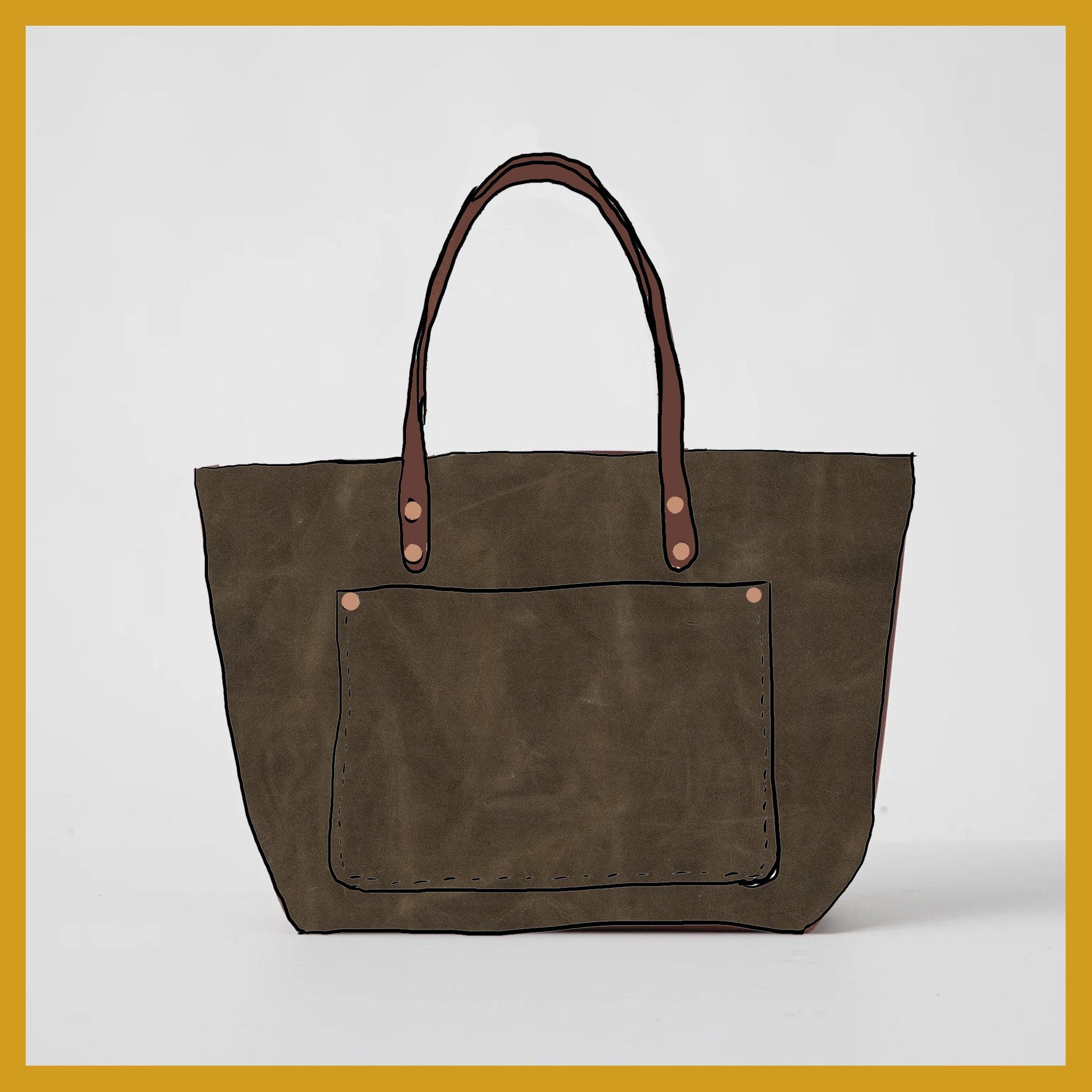 Scratch-and-Dent Forest Green Market Tote