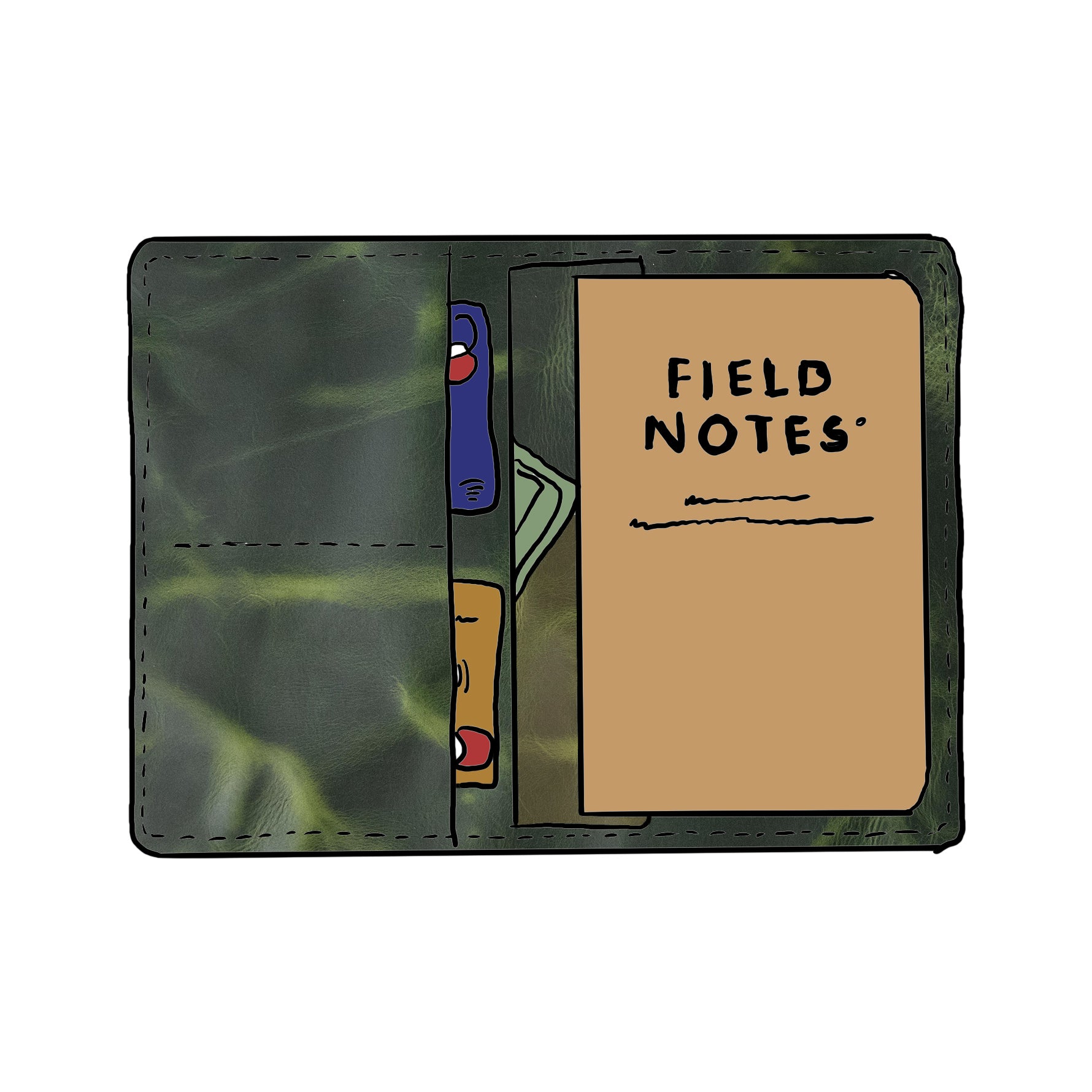 Green Cheaha Passport Wallet