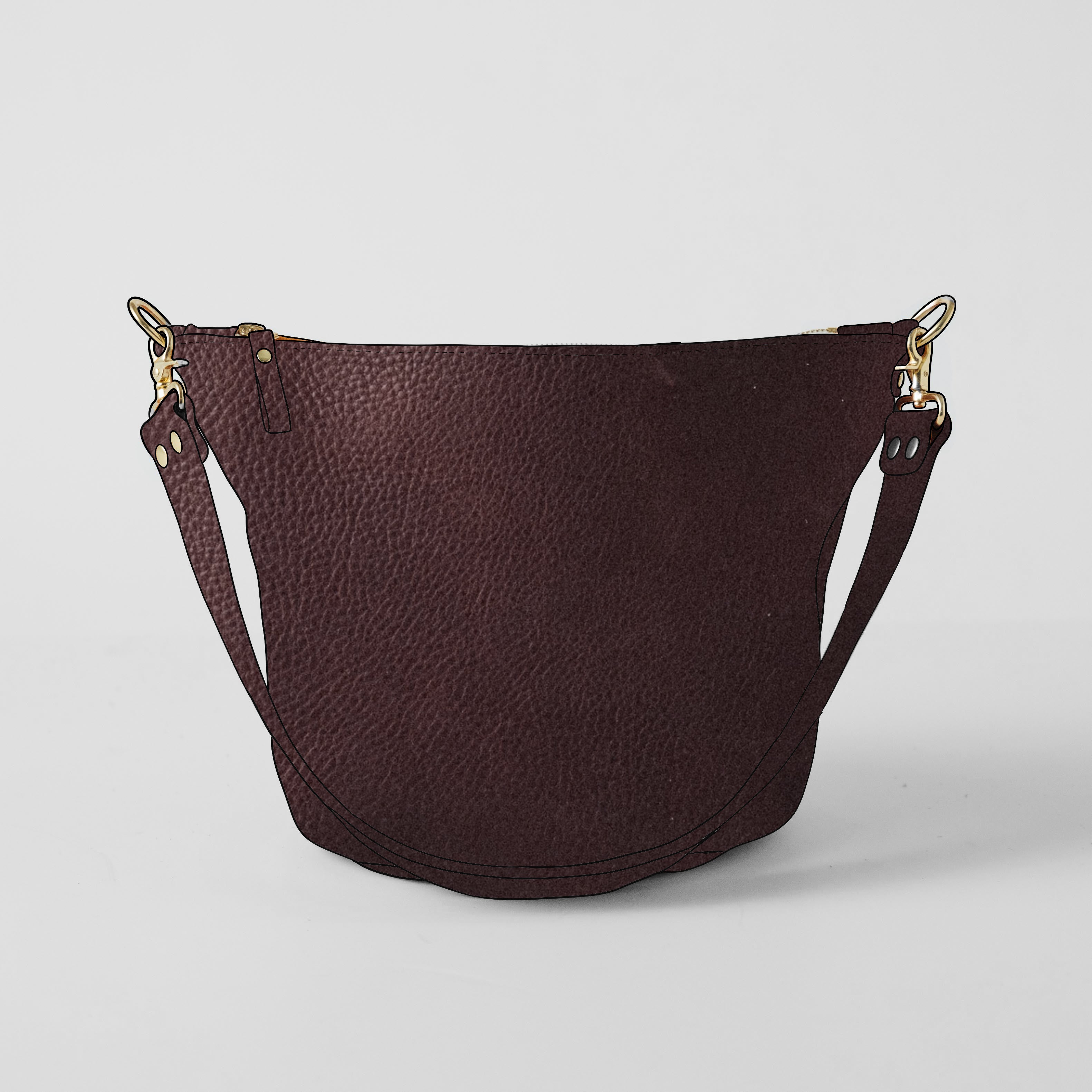 Hickory Zip-Top Bucket Bag