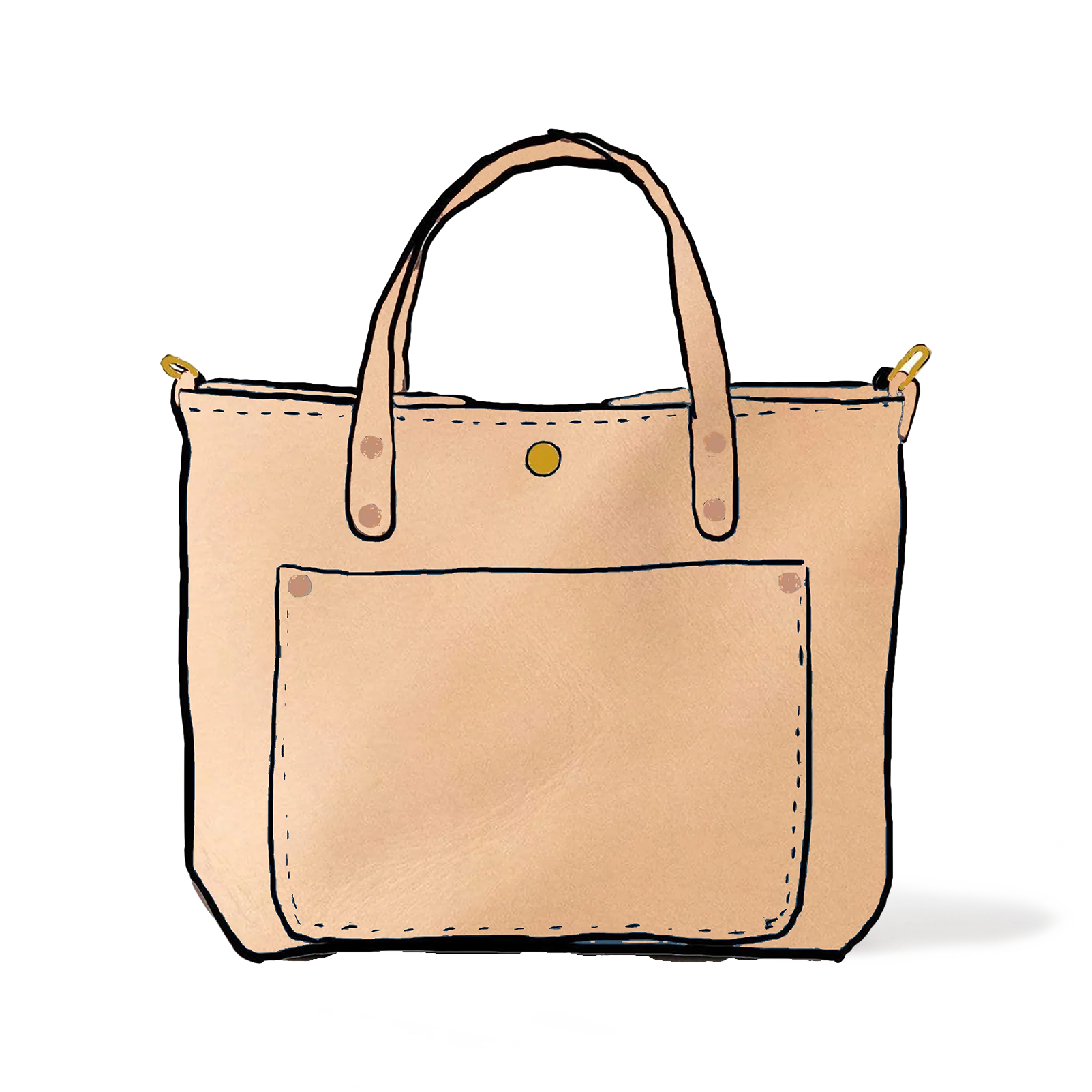 Rustic Vegetable Tanned Mini Travel Tote