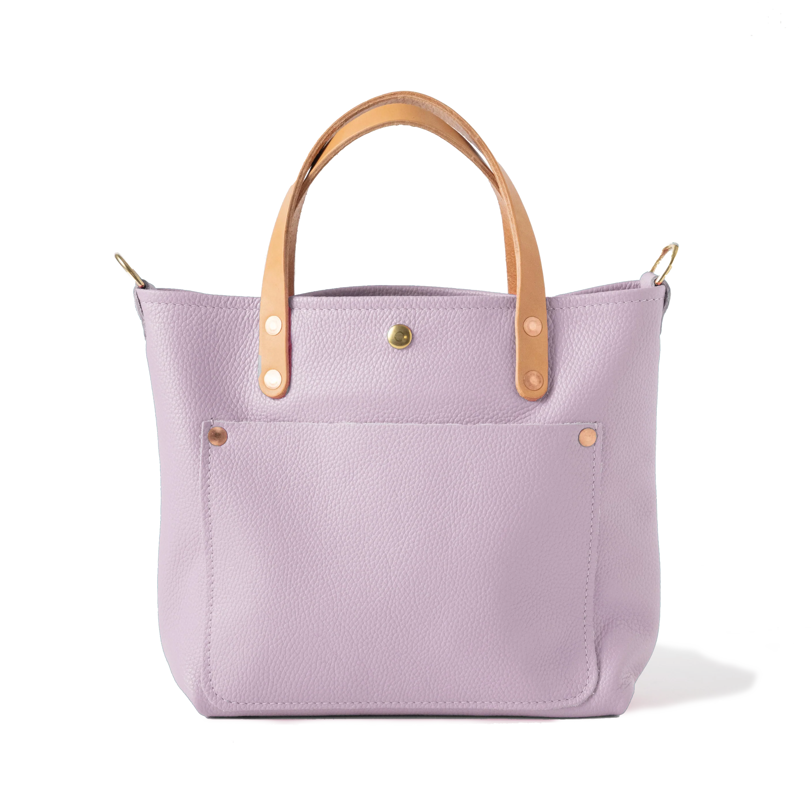 Lilac Italian Pebbled Mini Travel Tote