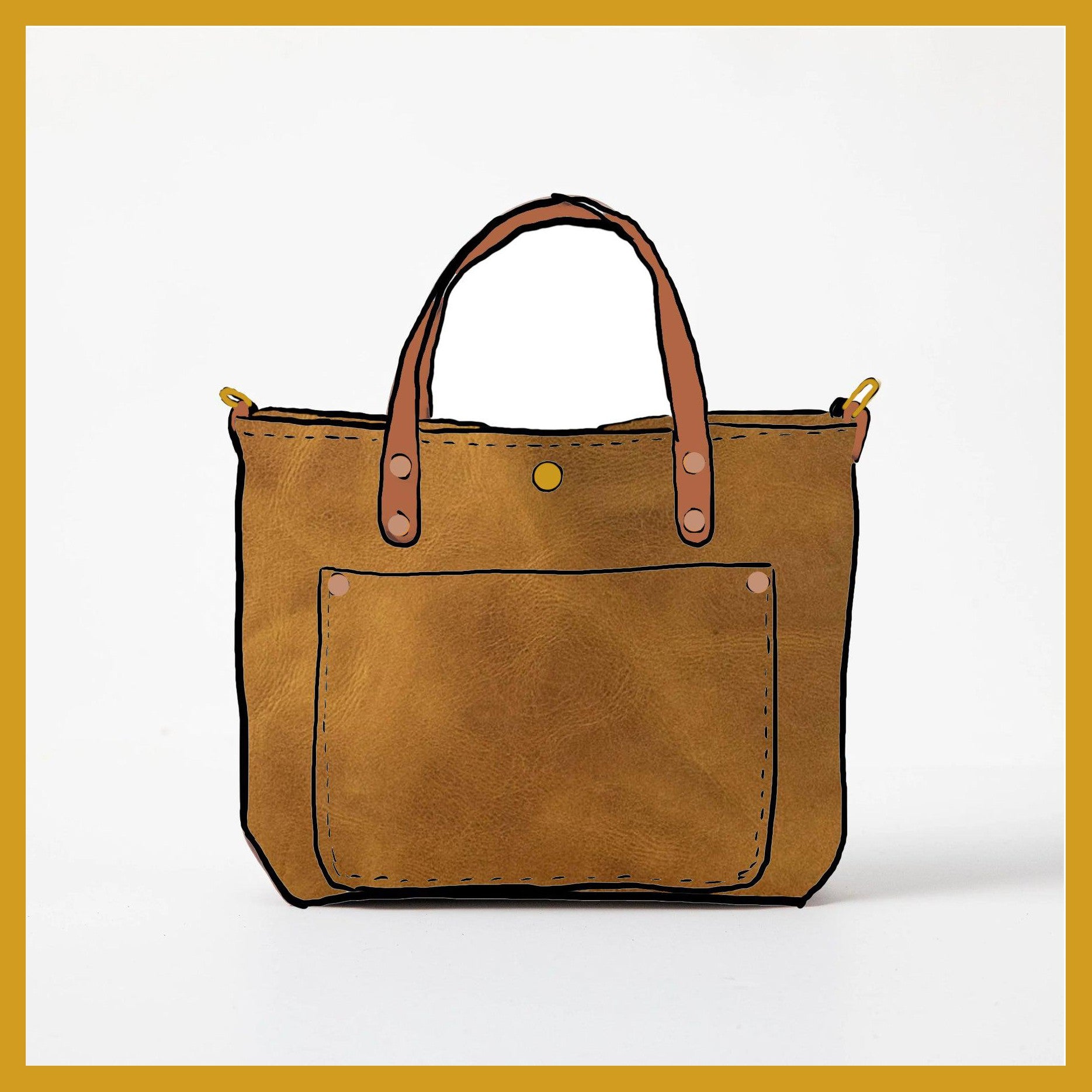Scratch-and-Dent Mustard Mini Travel Tote