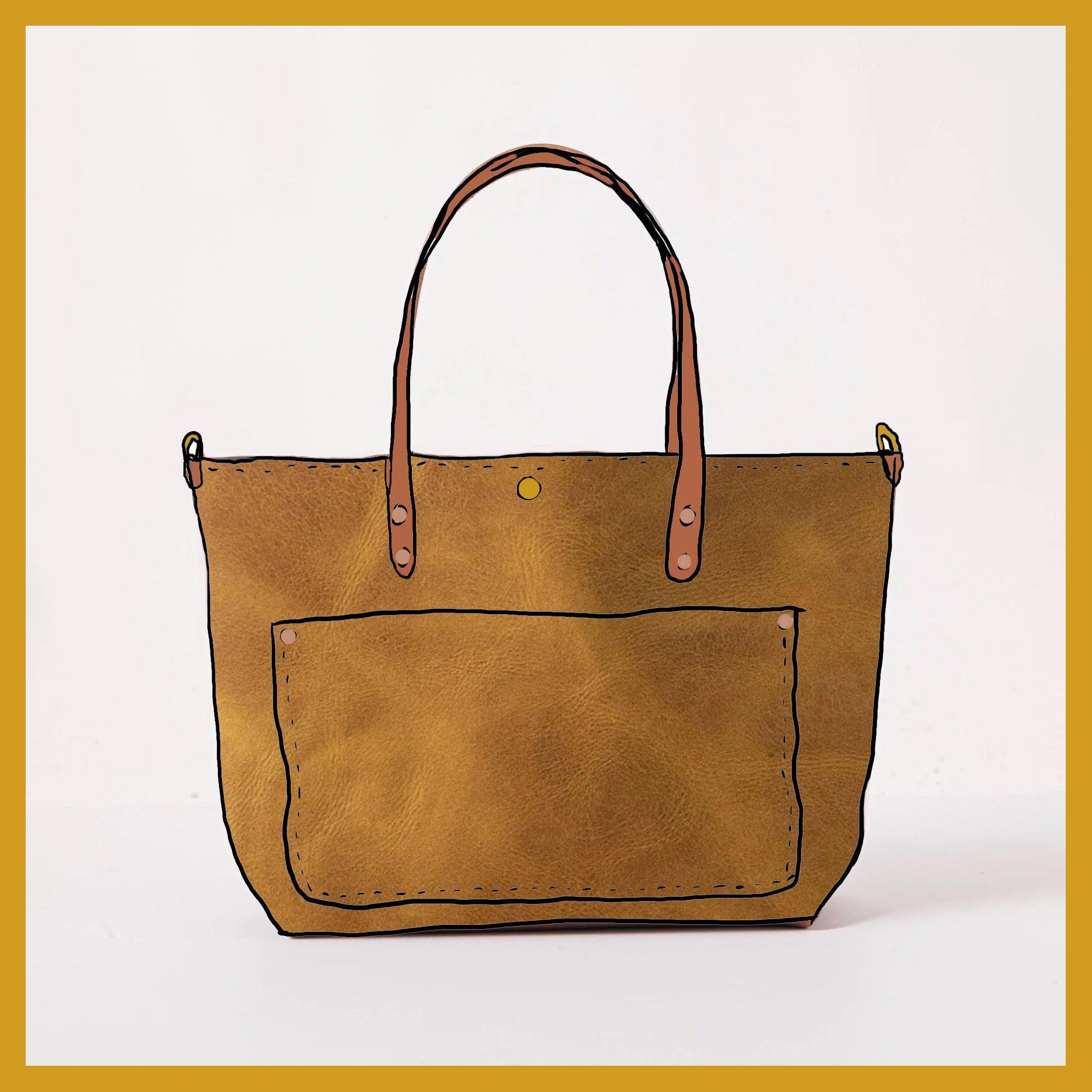 Scratch-and-Dent Mustard East West Travel Tote