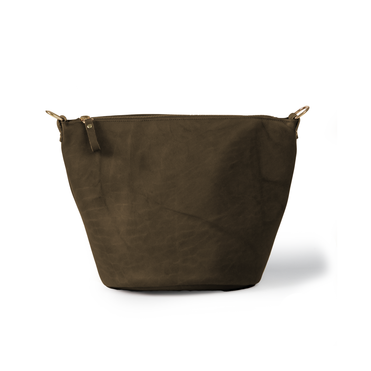 Olive Crunch Mini Zip-Top Bucket Bag