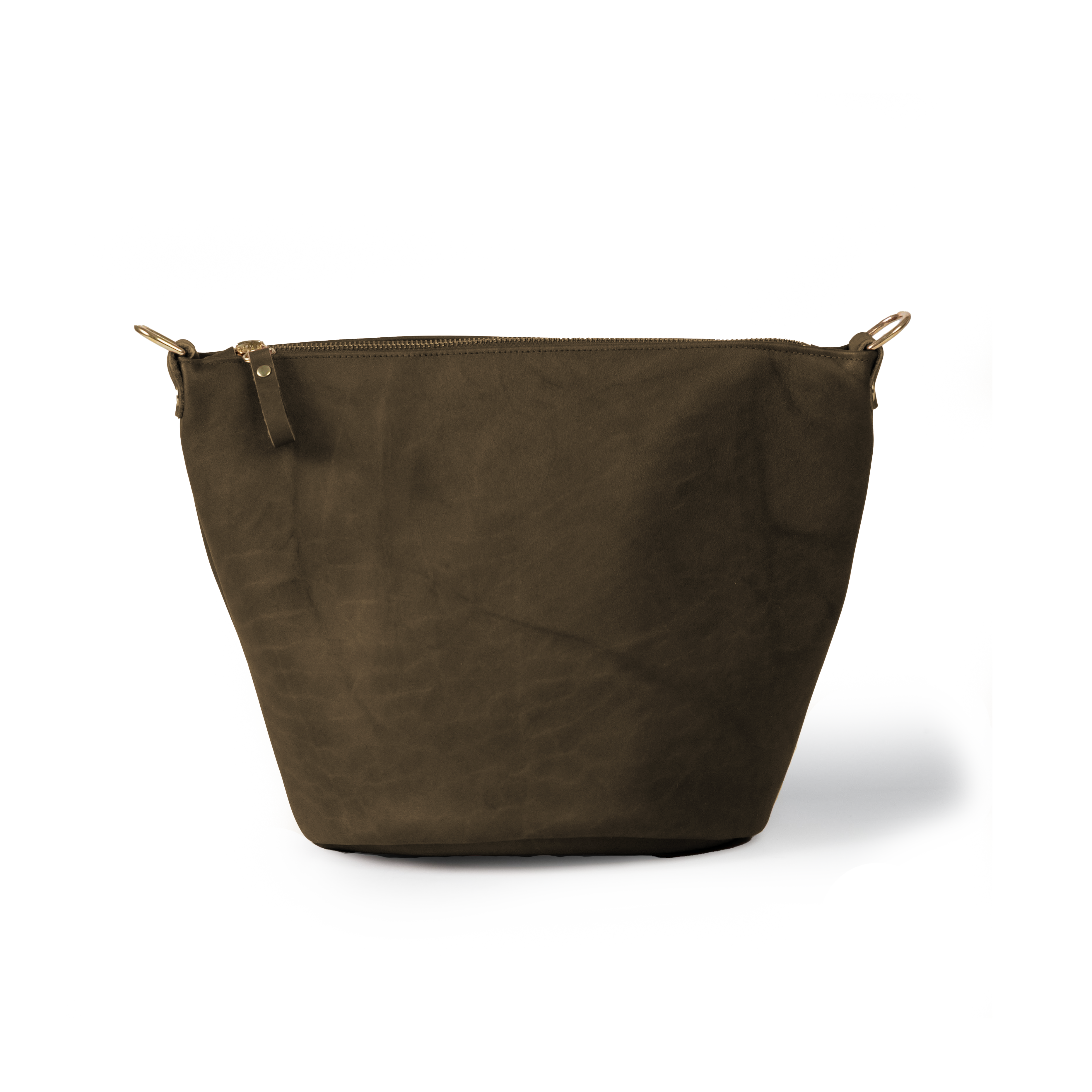 Olive Crunch Mini Zip-Top Bucket Bag