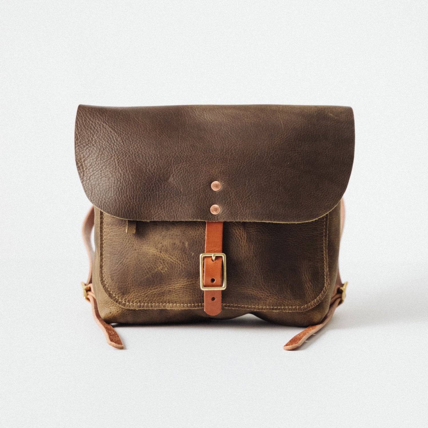 Olive Kodiak Leather Backpack