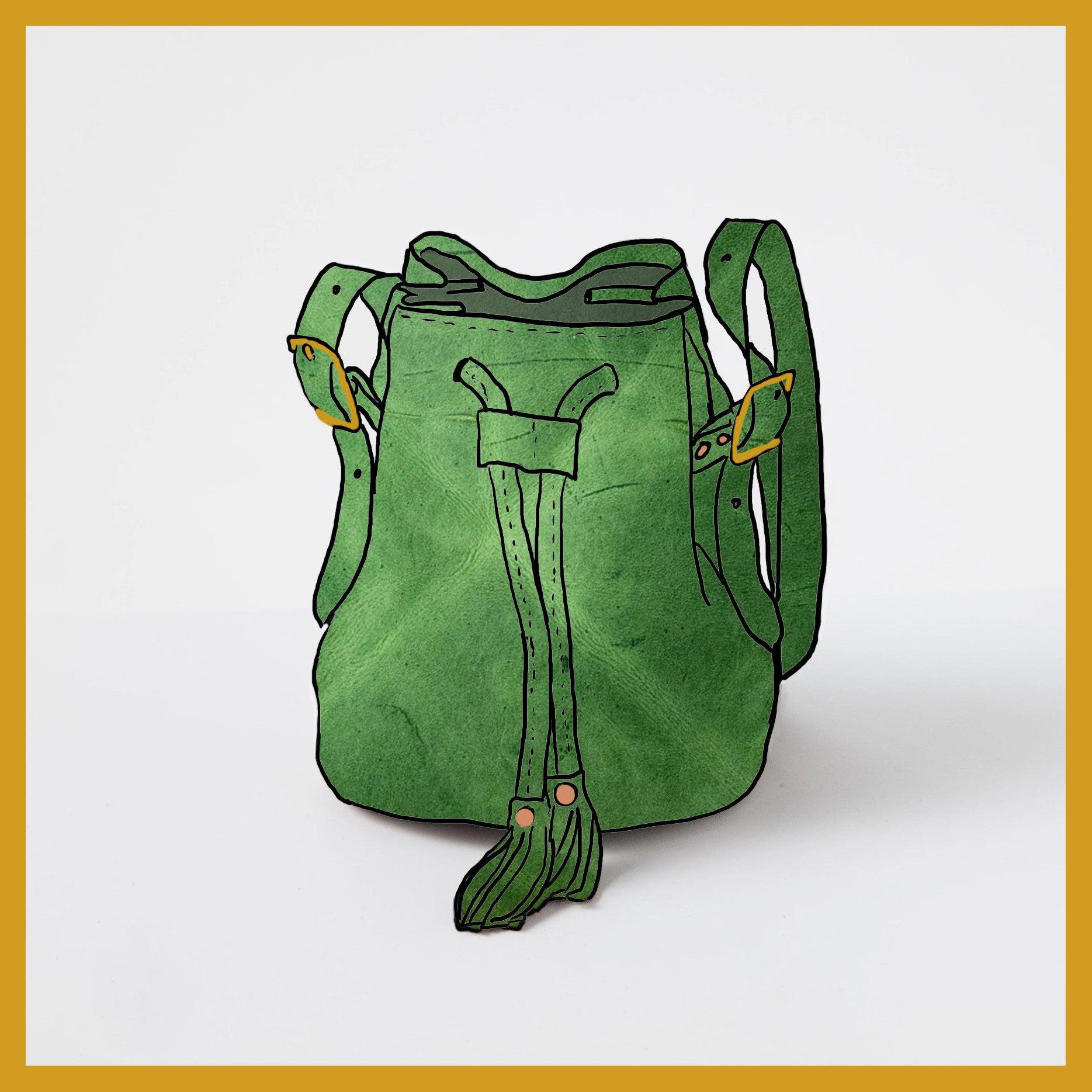 Scratch-and-Dent Palm Green Bucket Bag