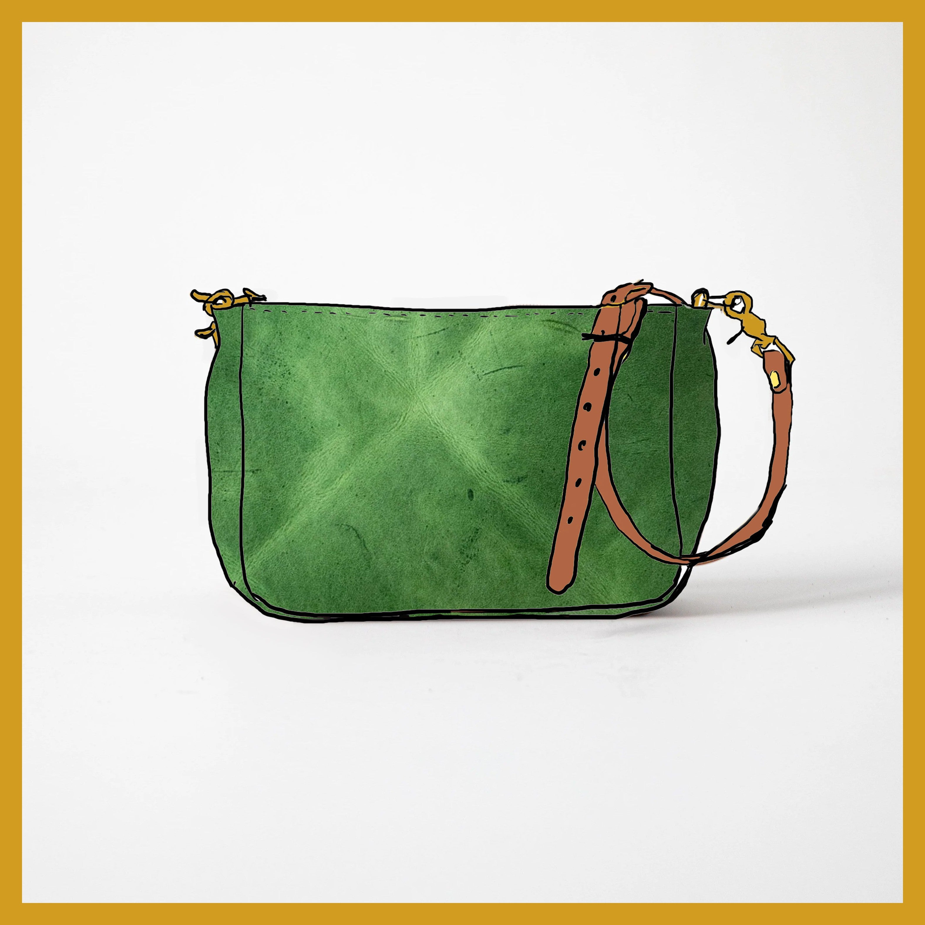 Scratch-and-Dent Palm Green Crossbody Bag