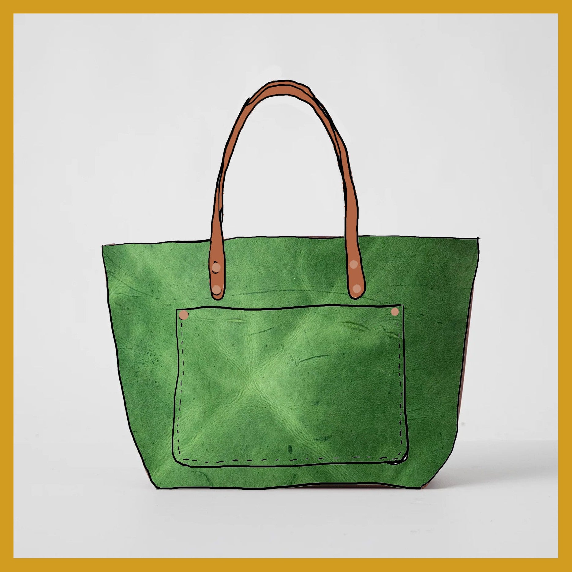Scratch-and-Dent Palm Green Market Tote