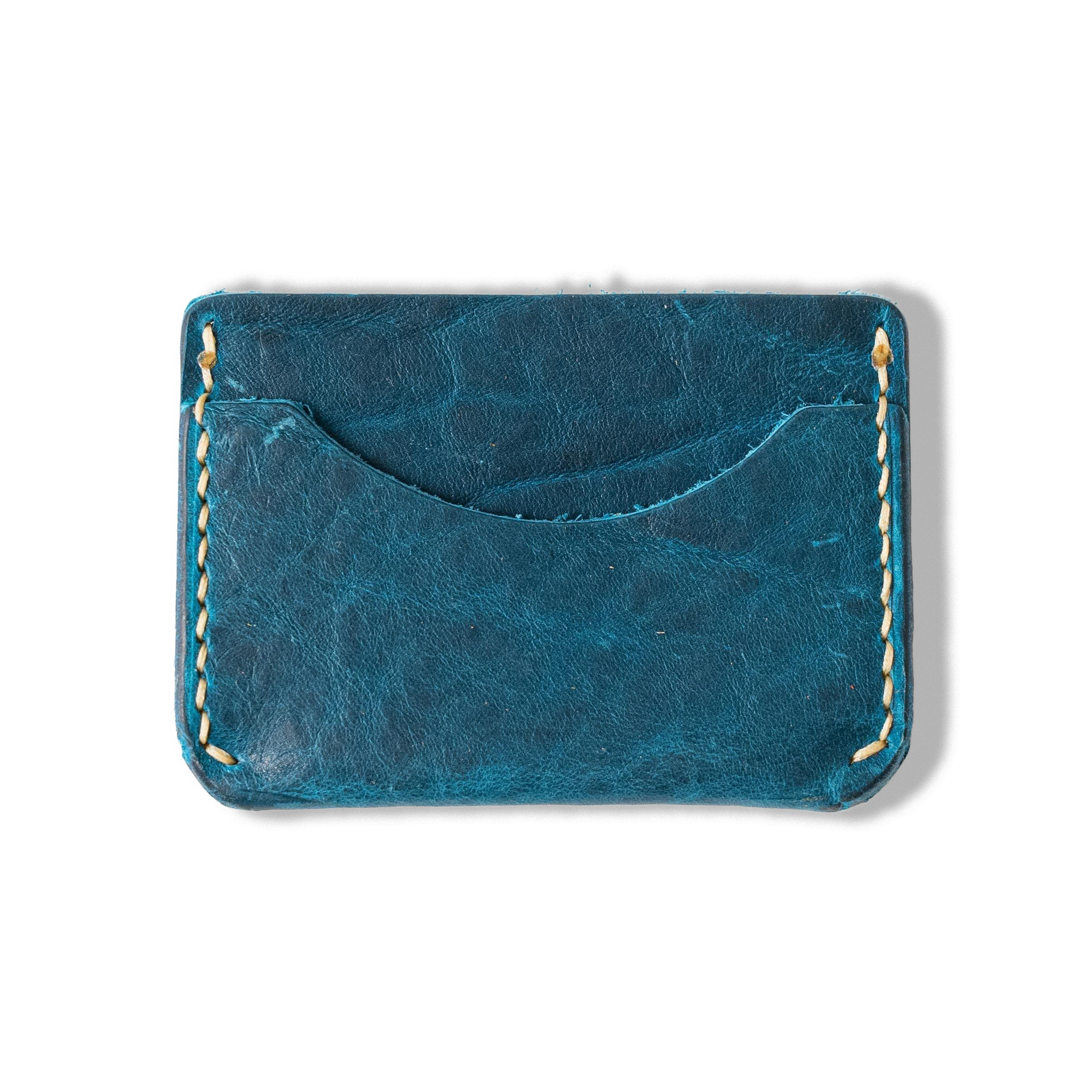 Petrol Blue Bison Card Case