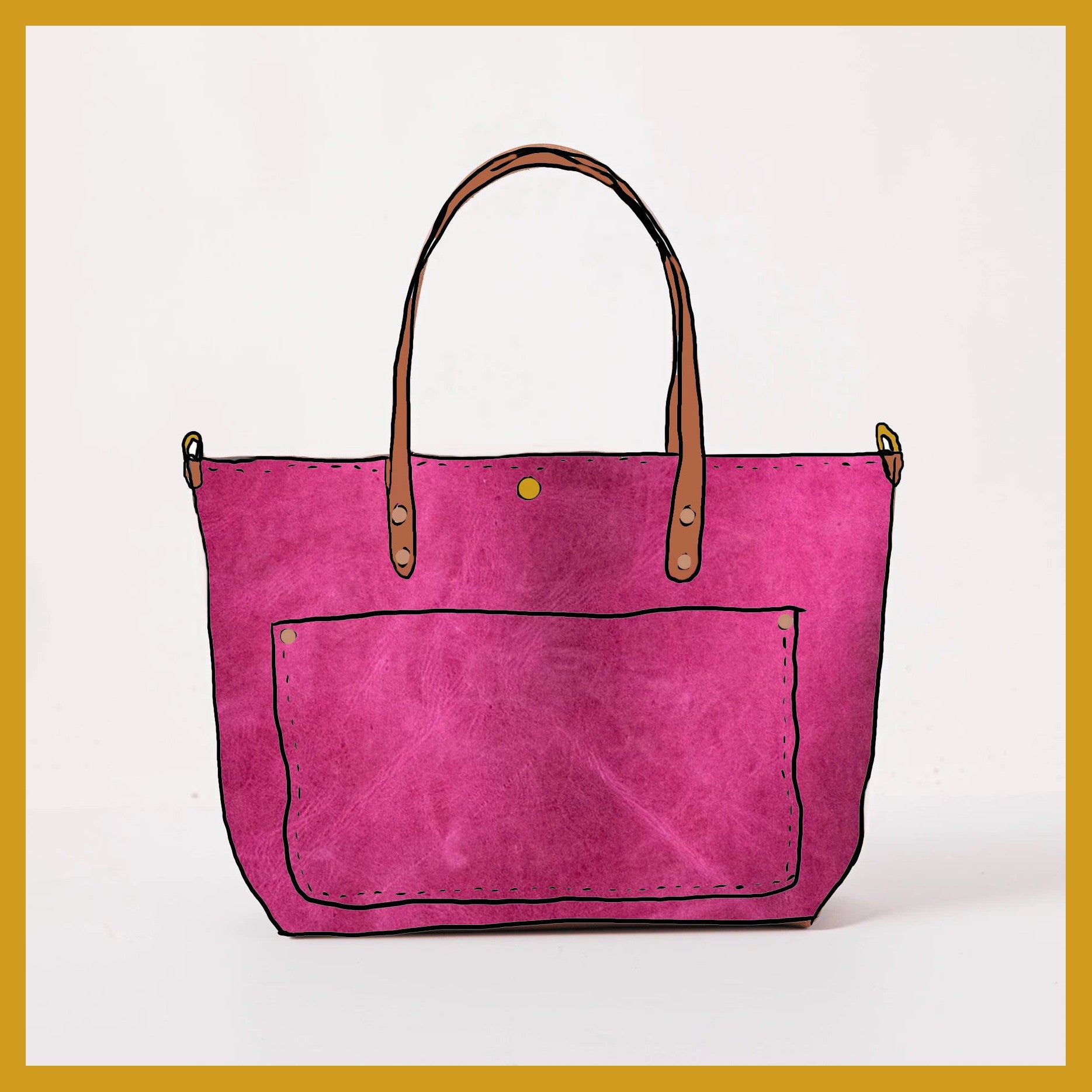Scratch-and-Dent Pink East West Travel Tote