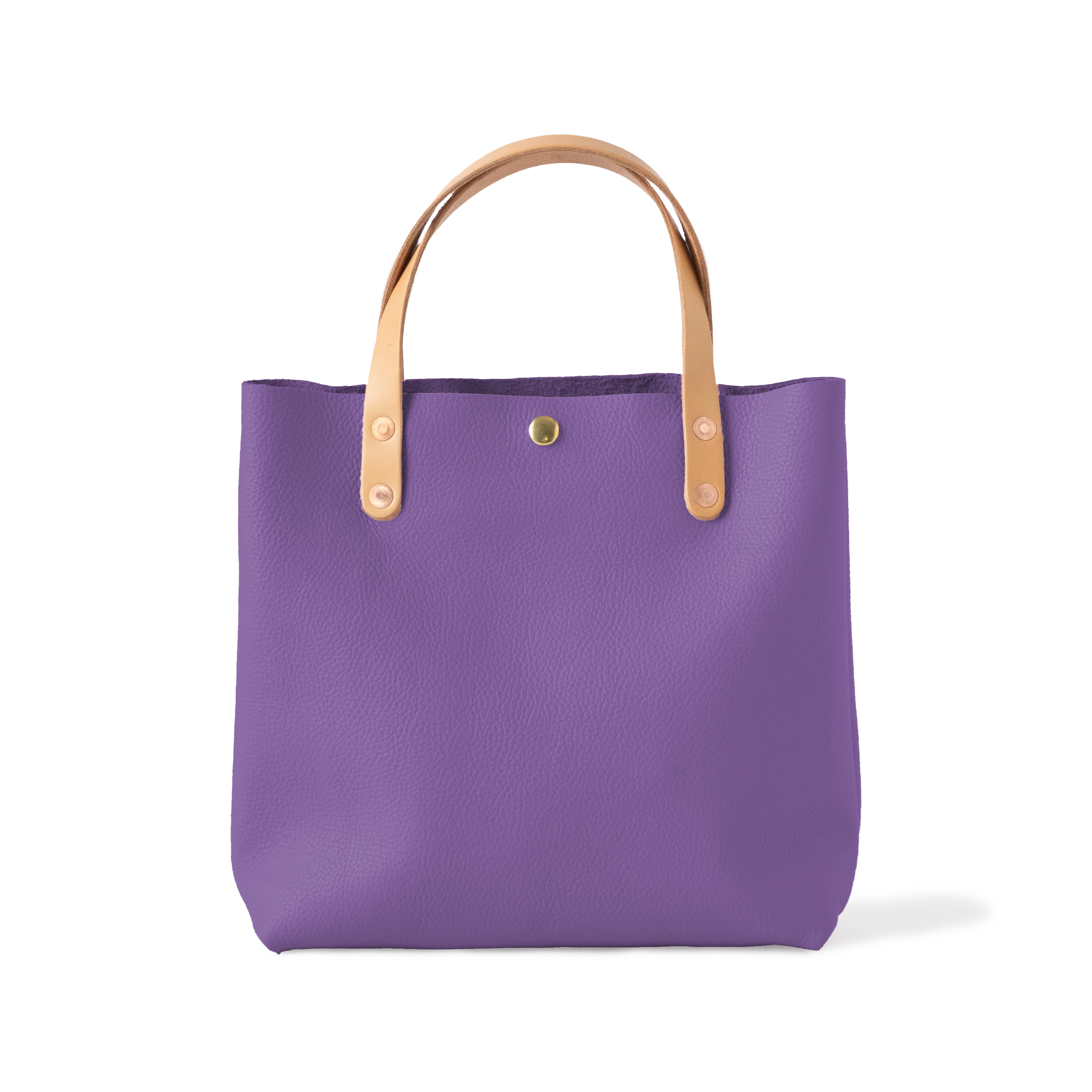 Purple Italian Pebbled Mini Tote
