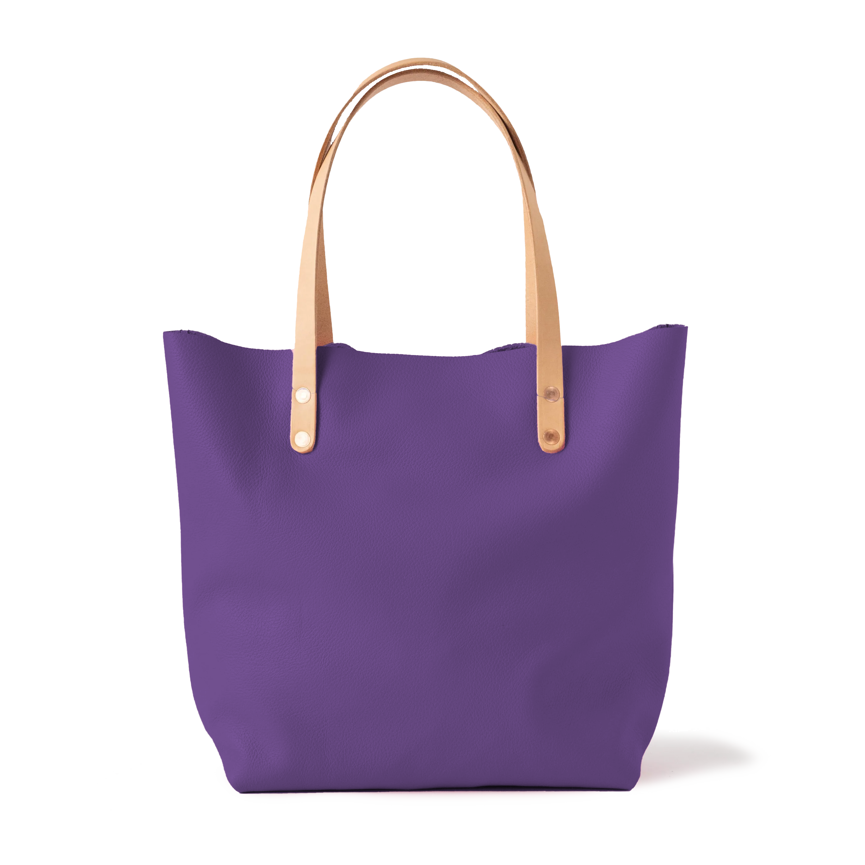 Purple Italian Pebbled Tote