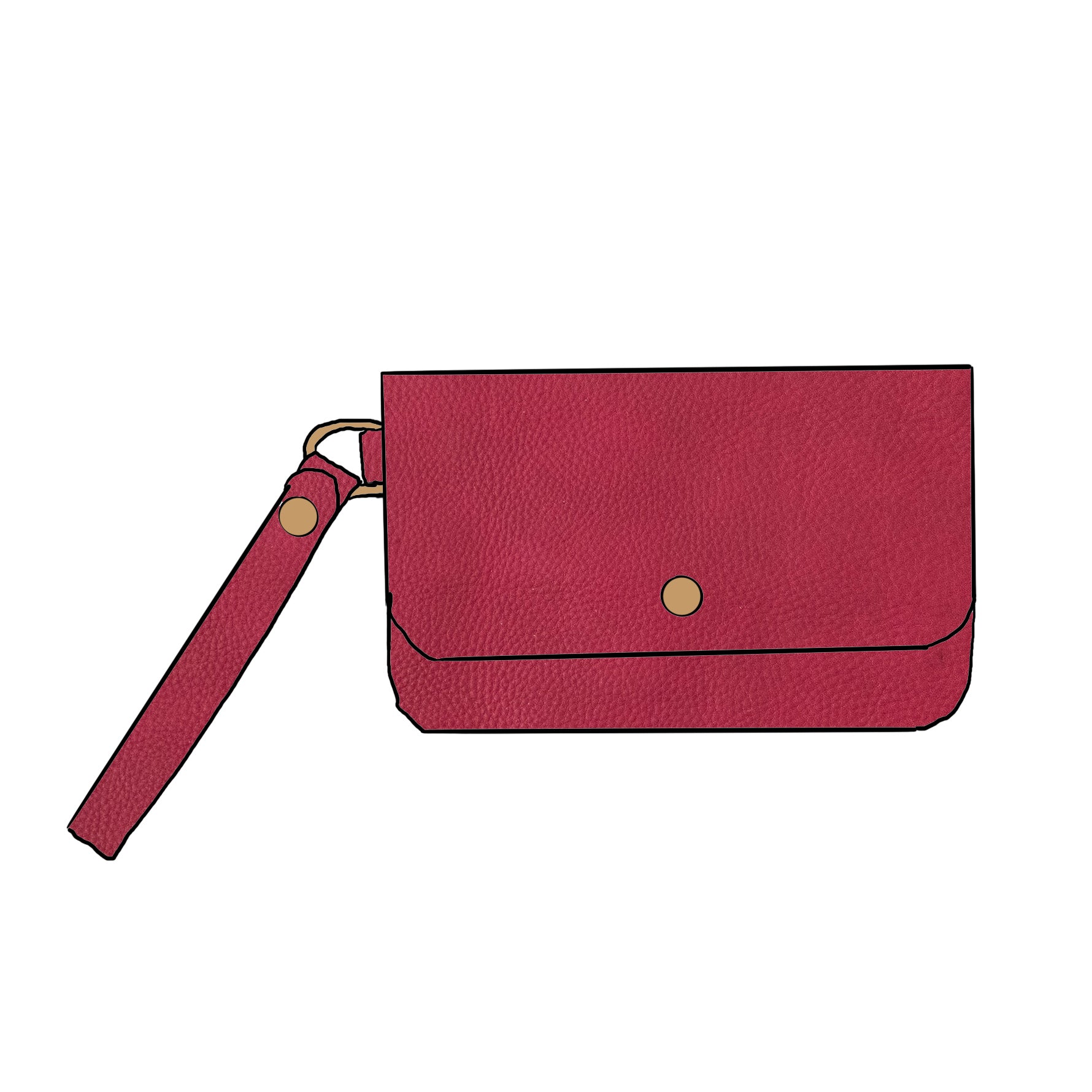 Rose Cypress Wristlet Clutch