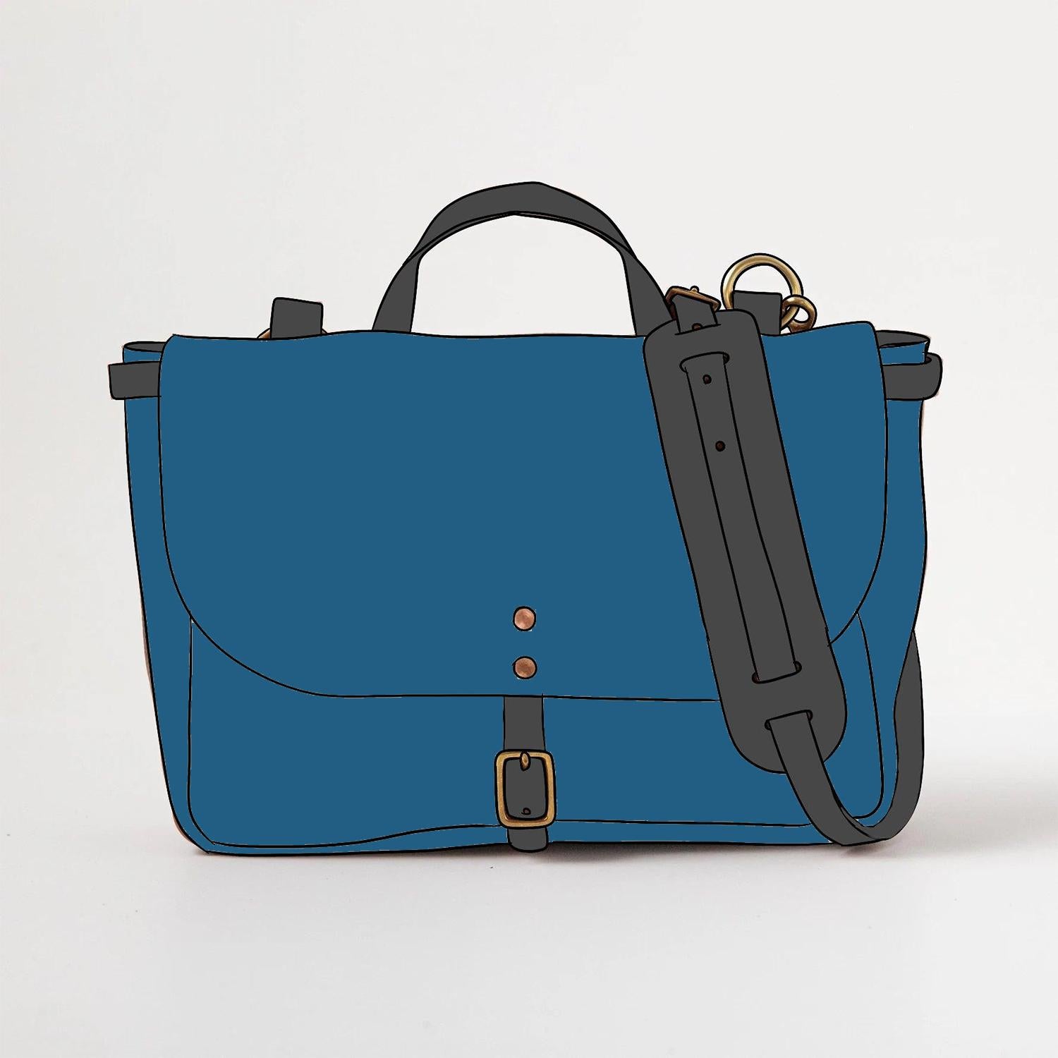Leather Roulette Messenger Bag