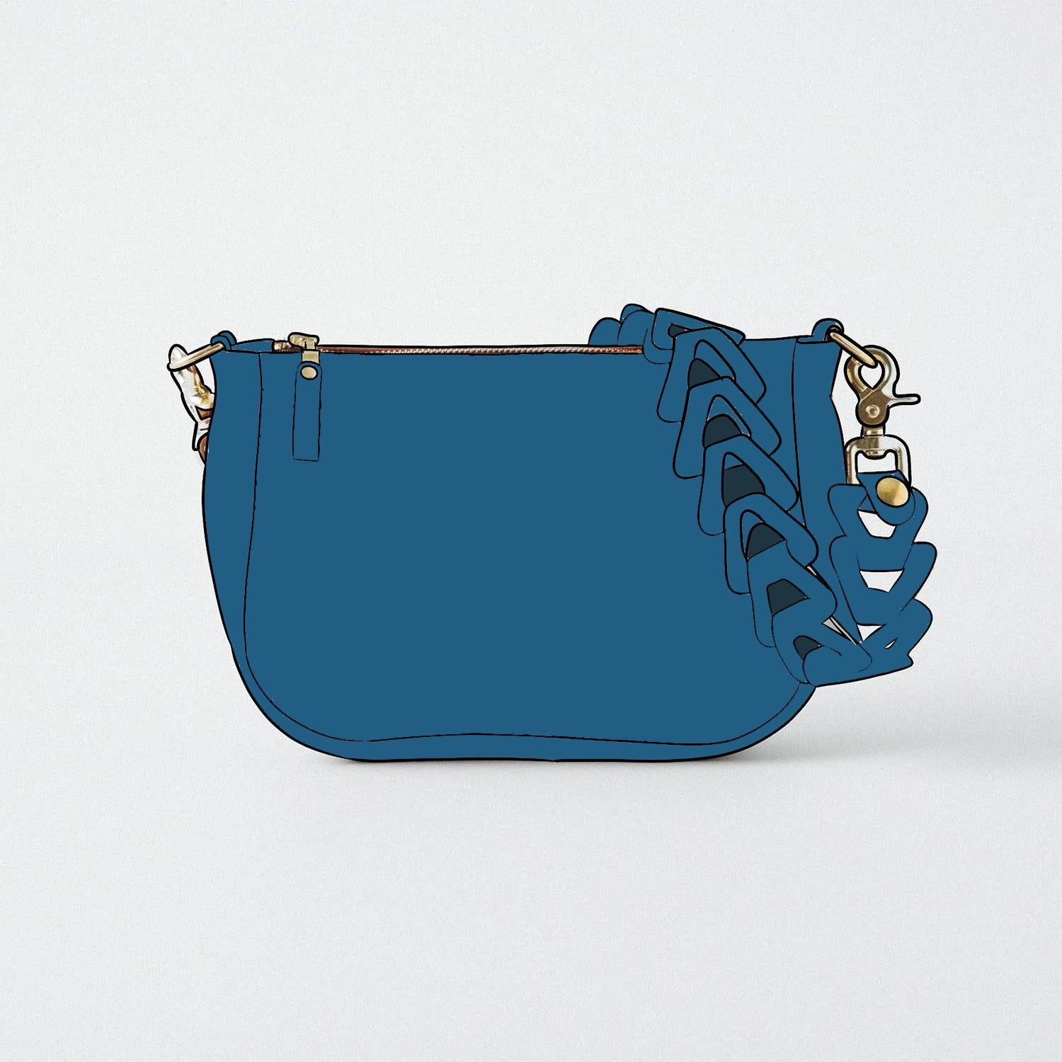 Leather Roulette Medium Crossbody Bag