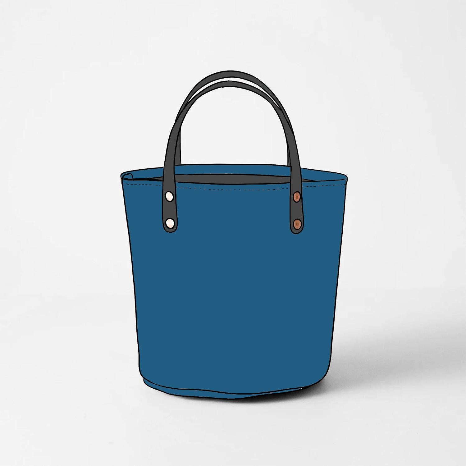 Leather Roulette Bucket Tote