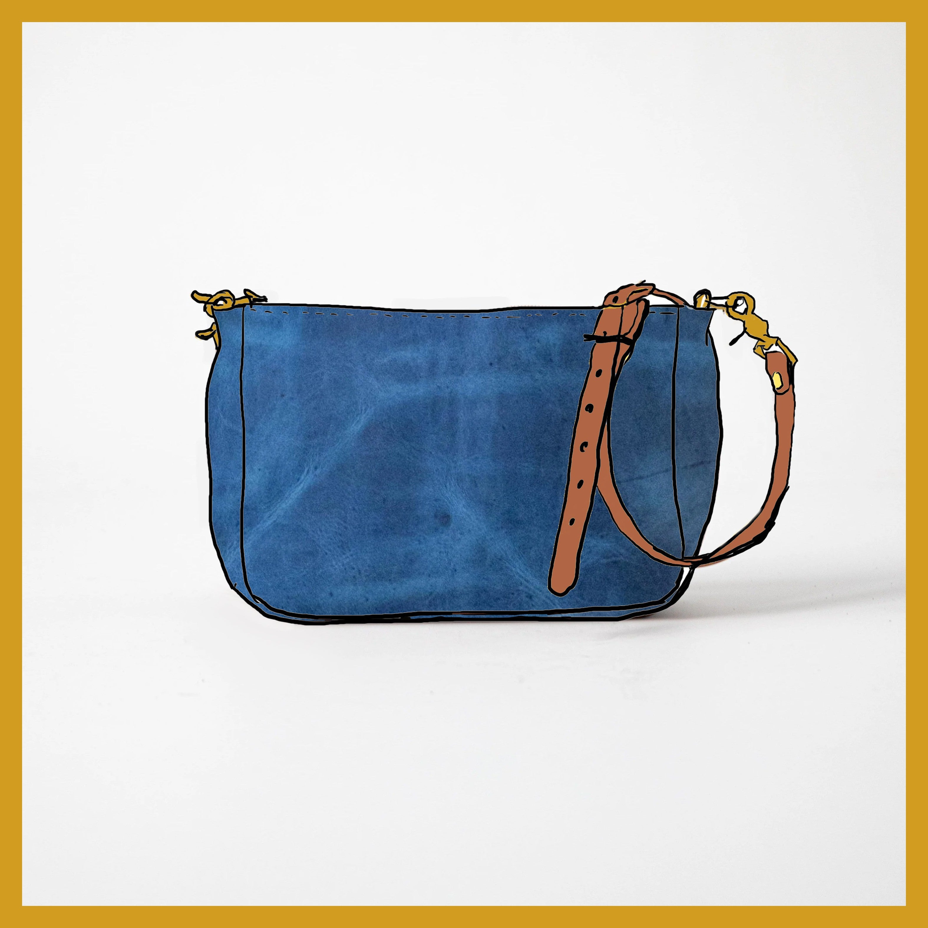 Scratch-and-Dent Sapphire Crossbody Bag