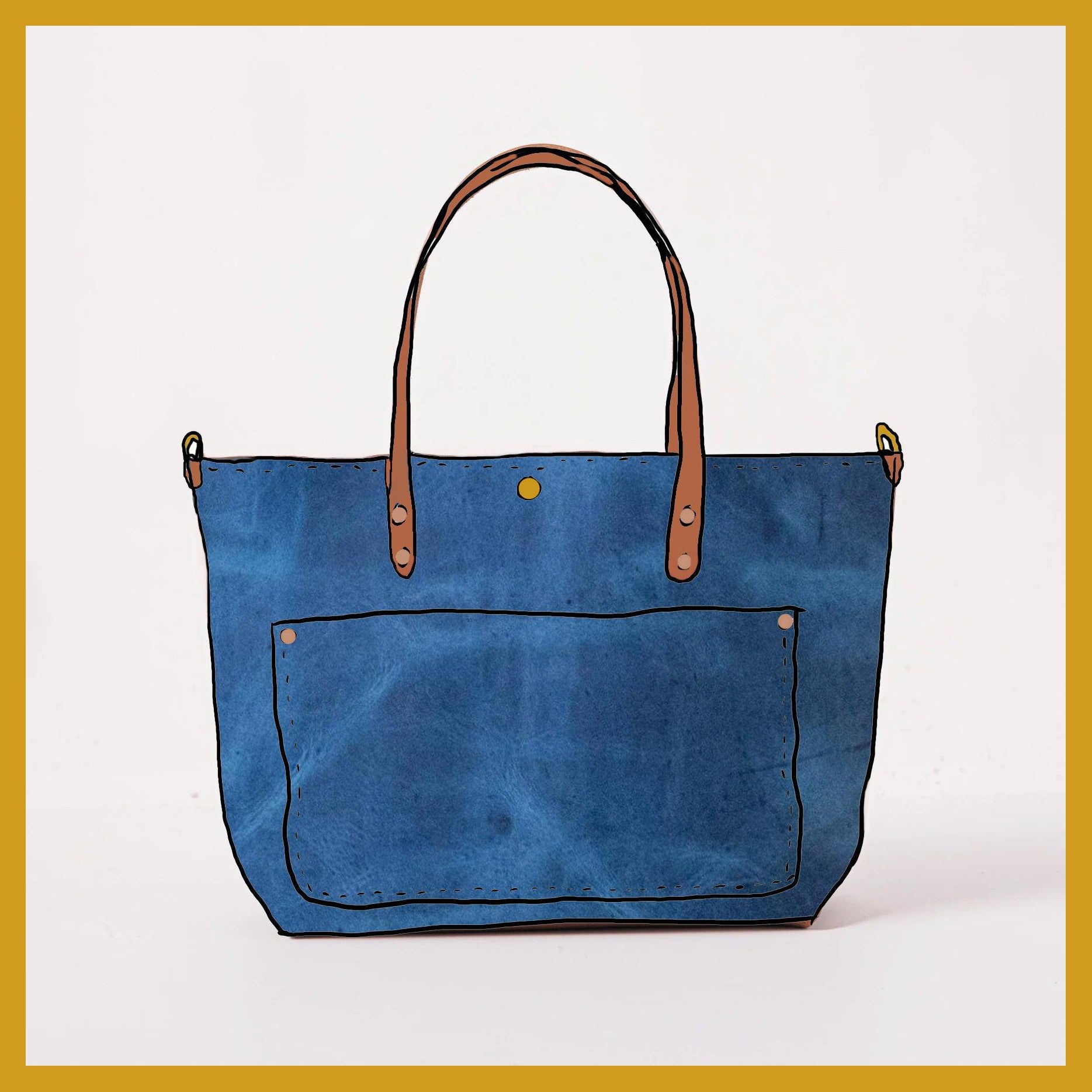 Scratch-and-Dent Sapphire East West Travel Tote