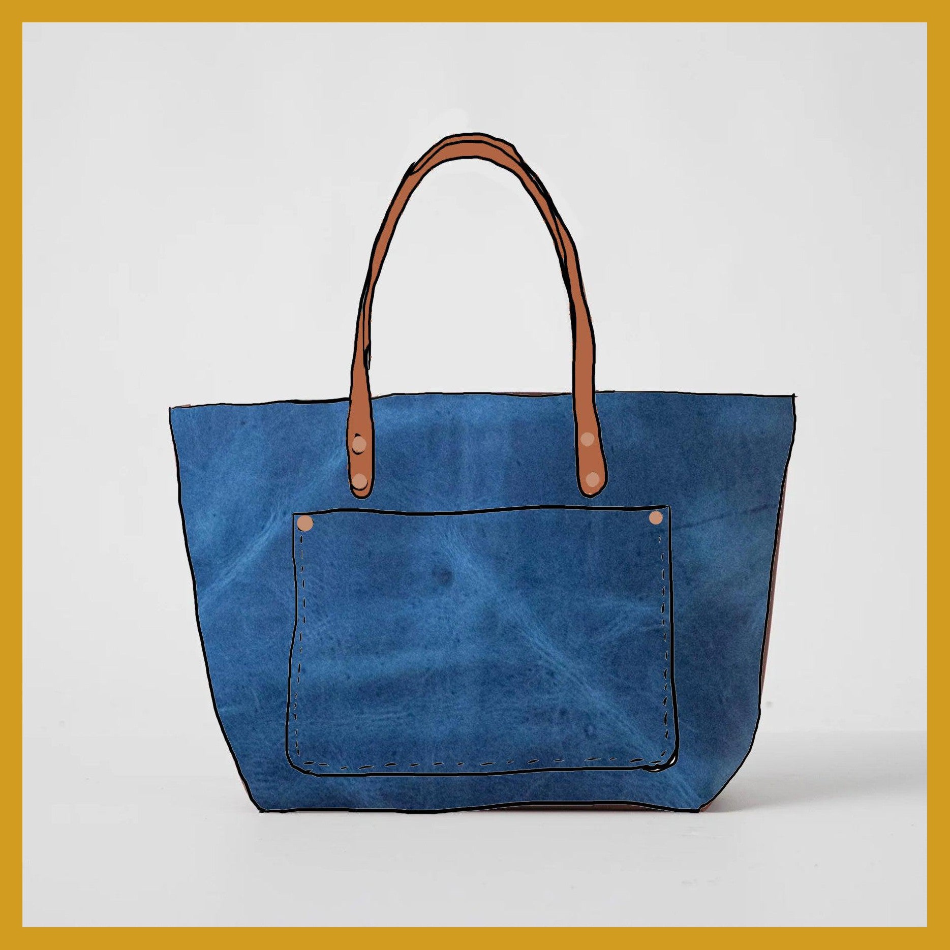 Scratch-and-Dent Sapphire Market Tote