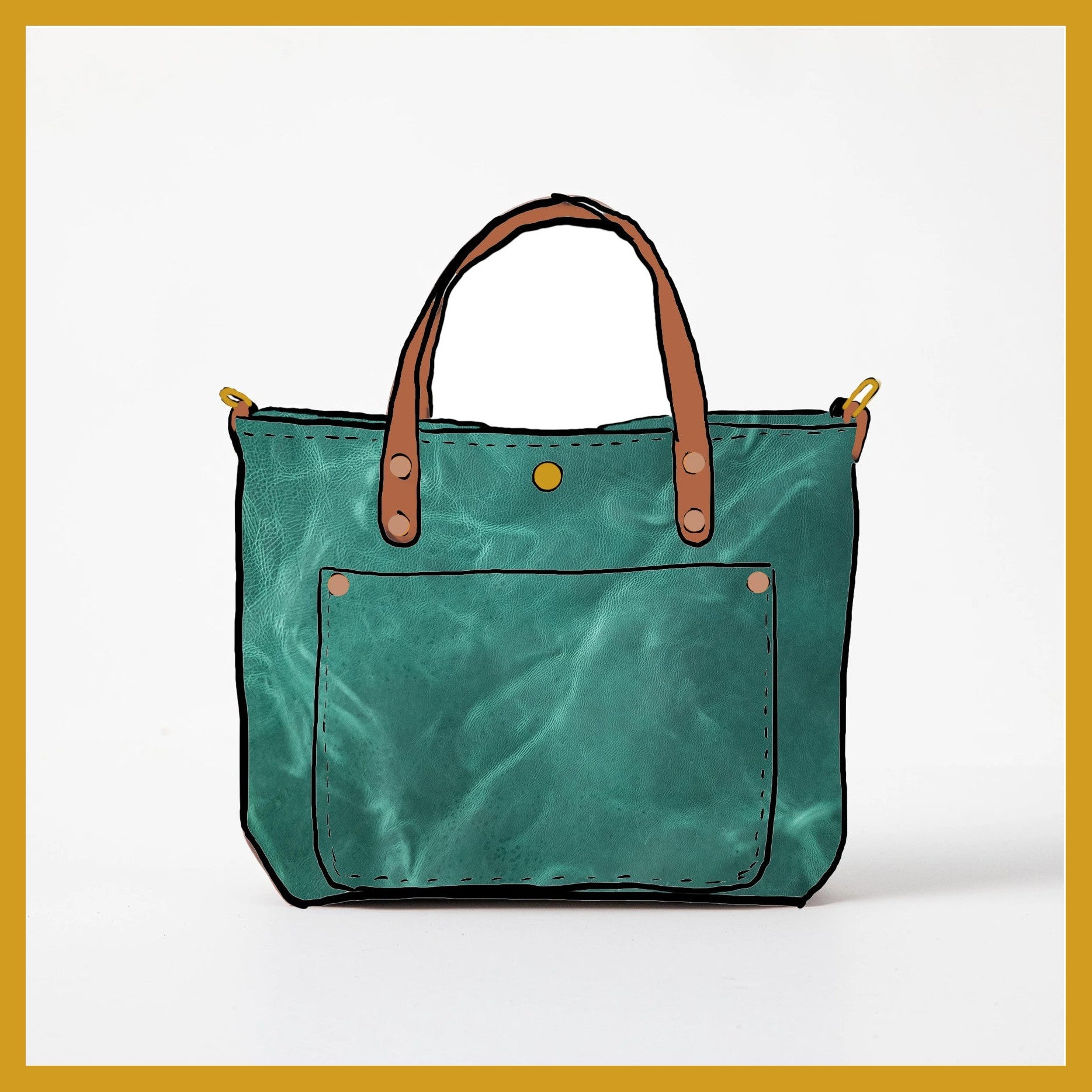 Scratch-and-Dent Teal Kodiak Mini Travel Tote