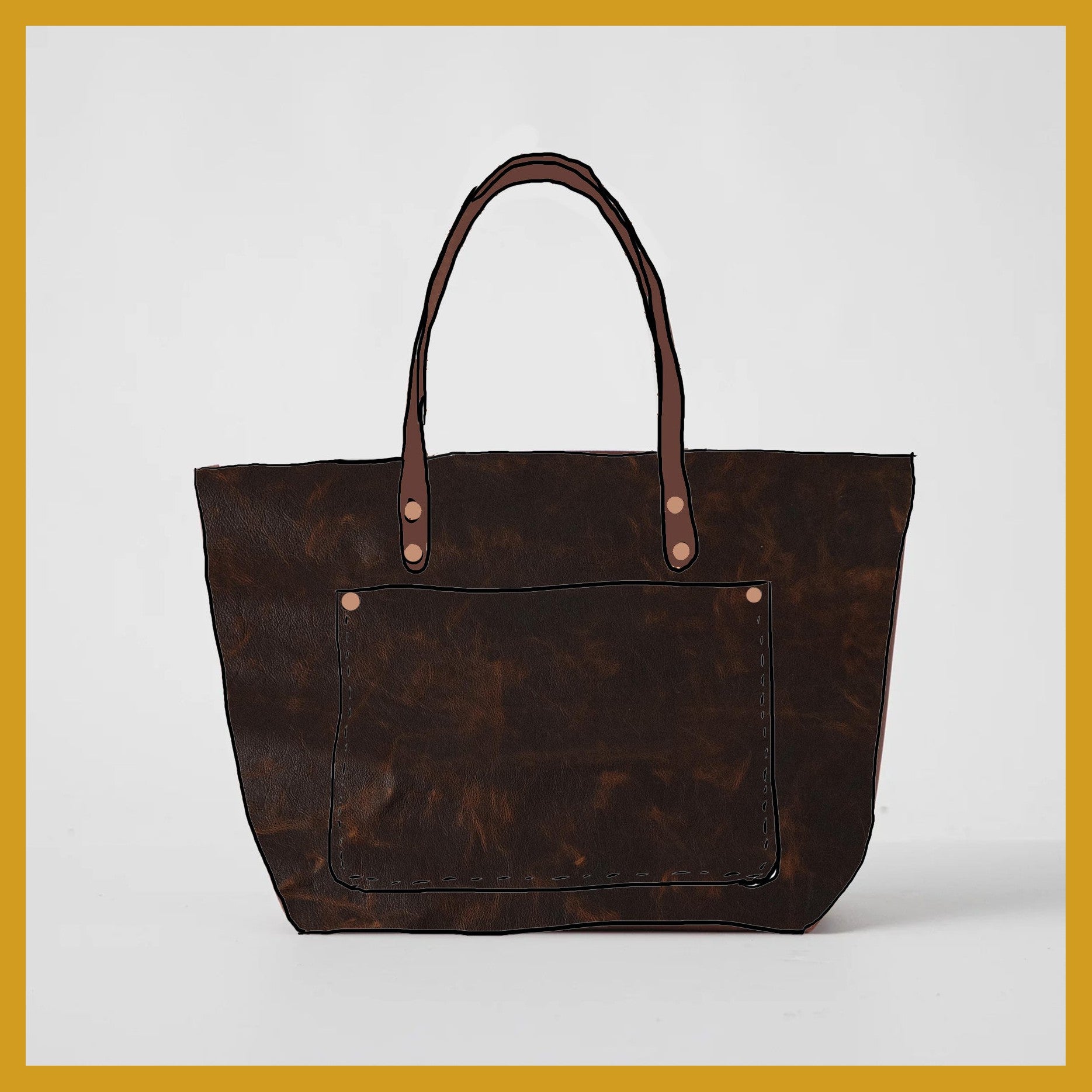 Scratch-and-Dent Tortoiseshell Market Tote