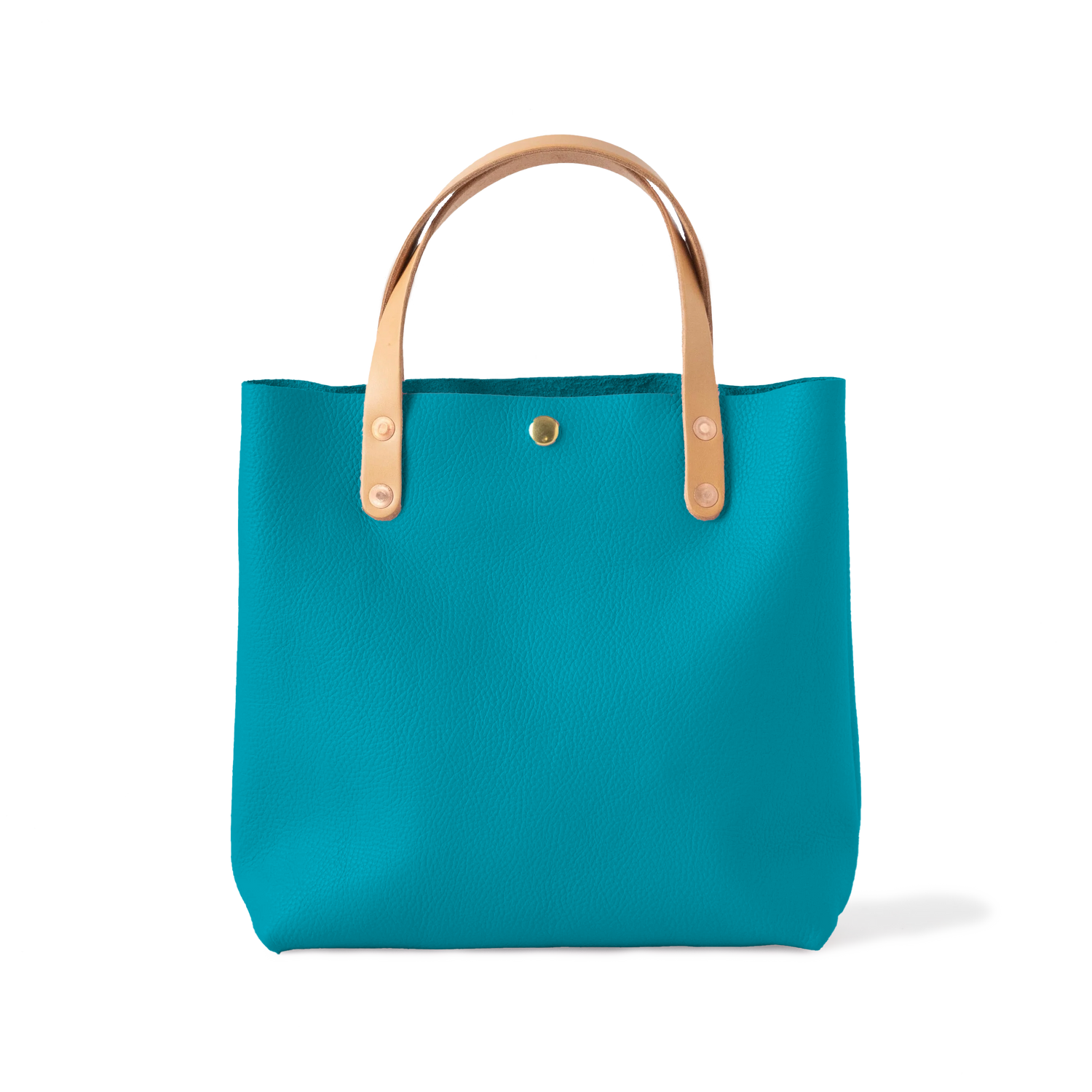 Turquoise Italian Pebbled Mini Tote