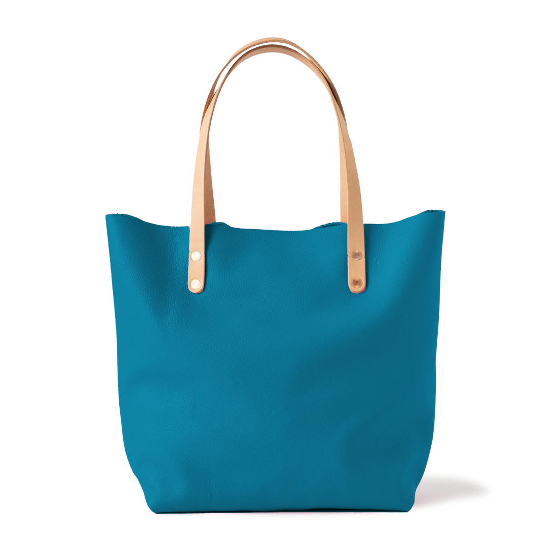 Turquoise Italian Pebbled Tote