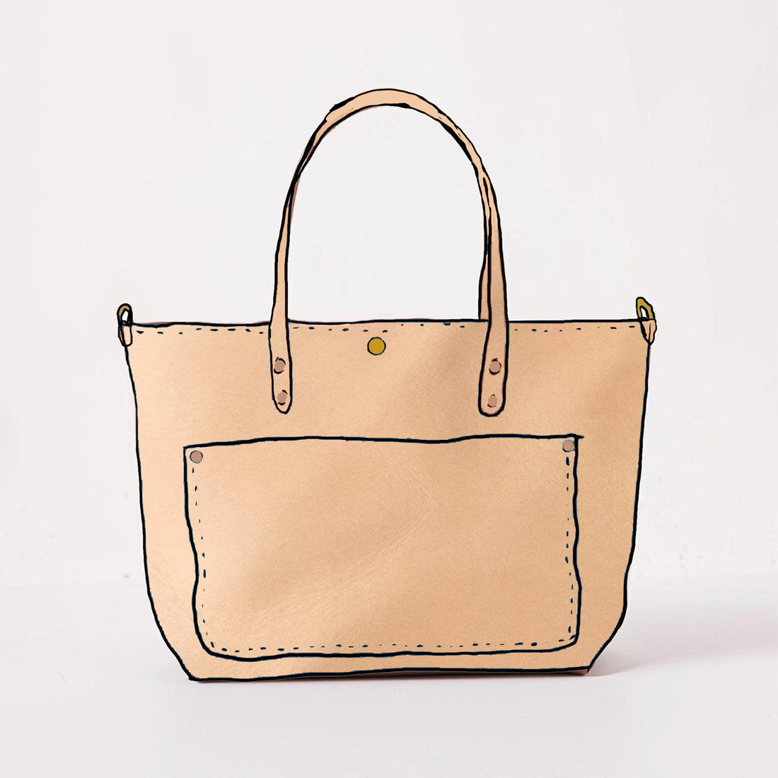 Rustic  Vegetable Tanned East West Travel Tote