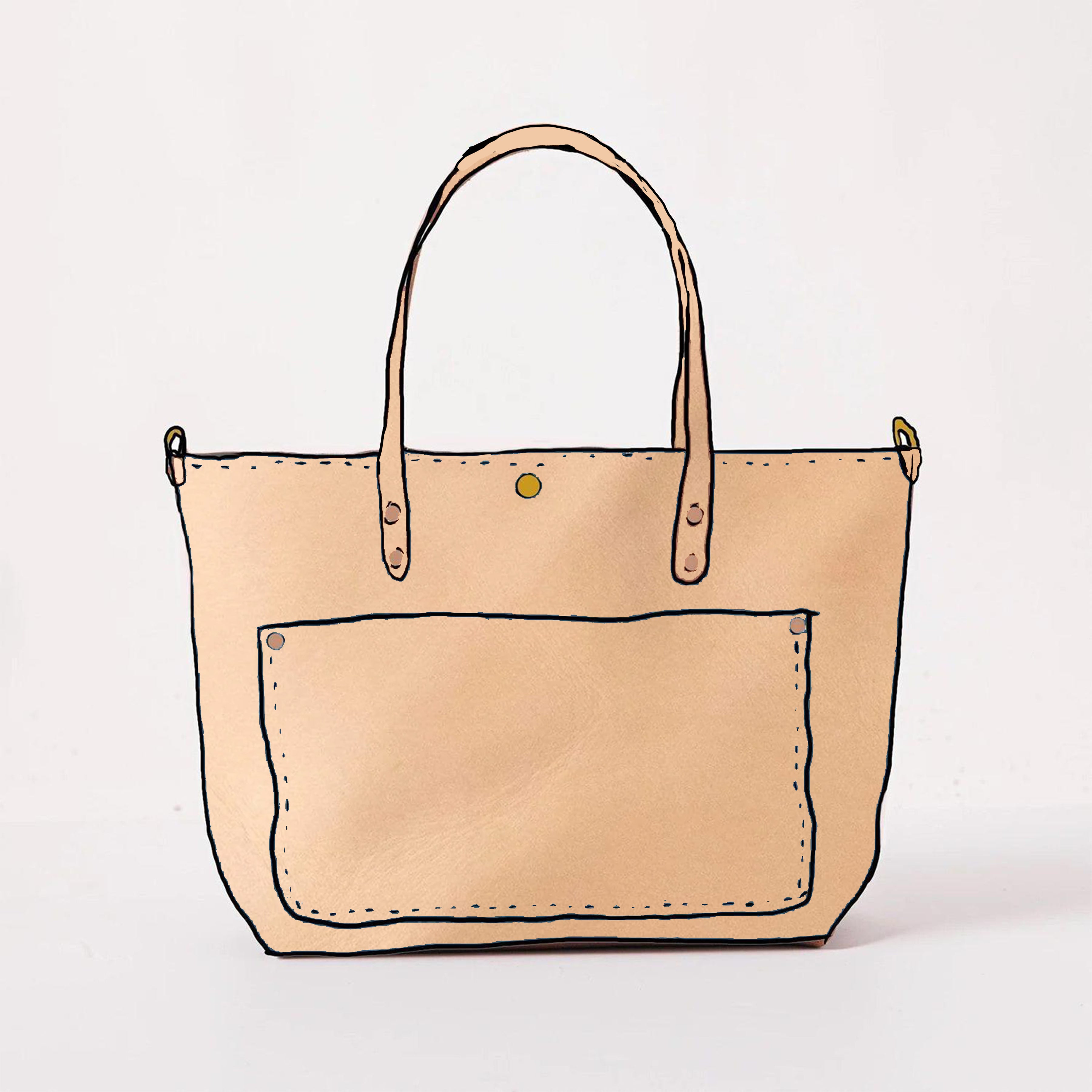 Rustic Vegetable Tanned East West Travel Tote