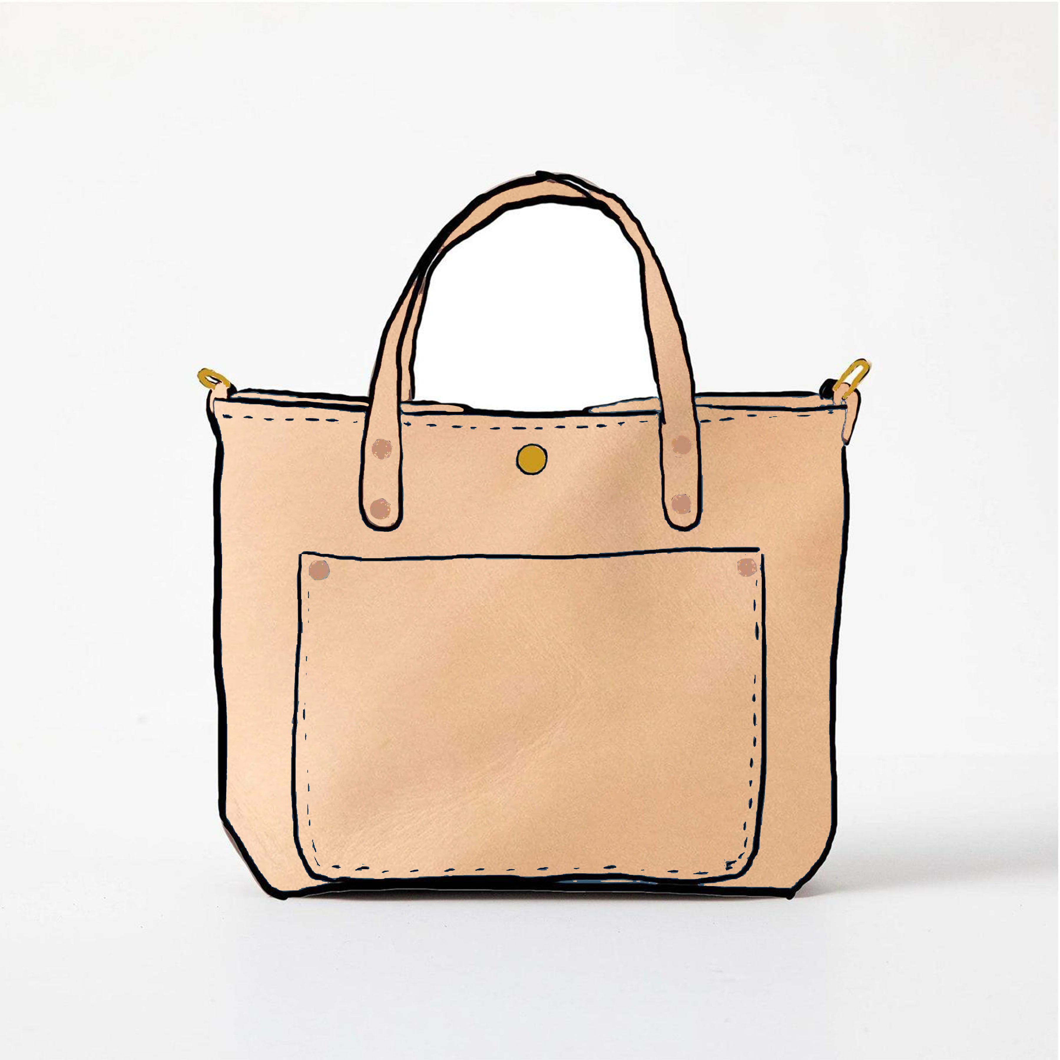 Rustic Vegetable Tanned Mini Travel Tote