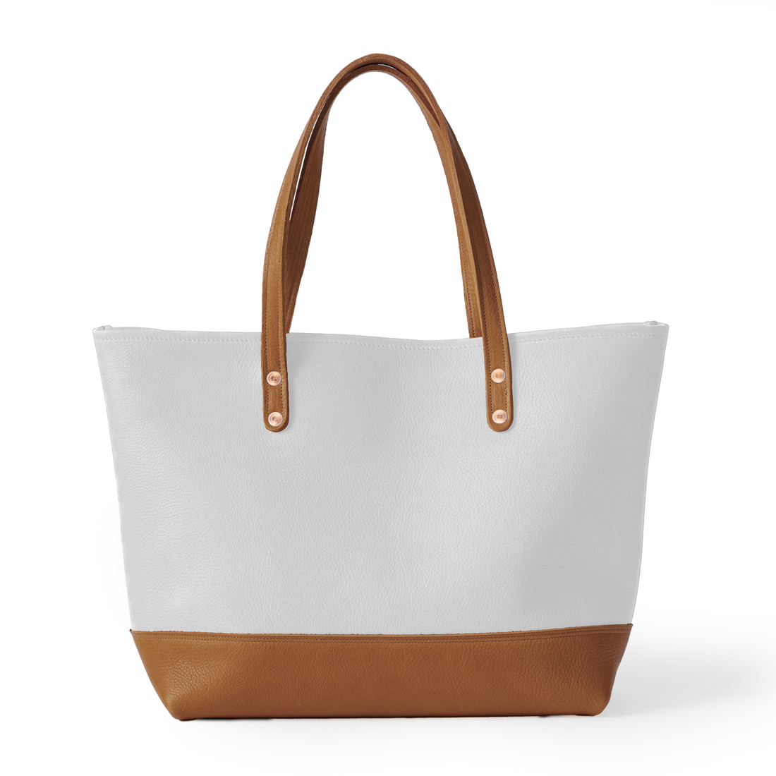 Italian Pebbled East West Panel Tote