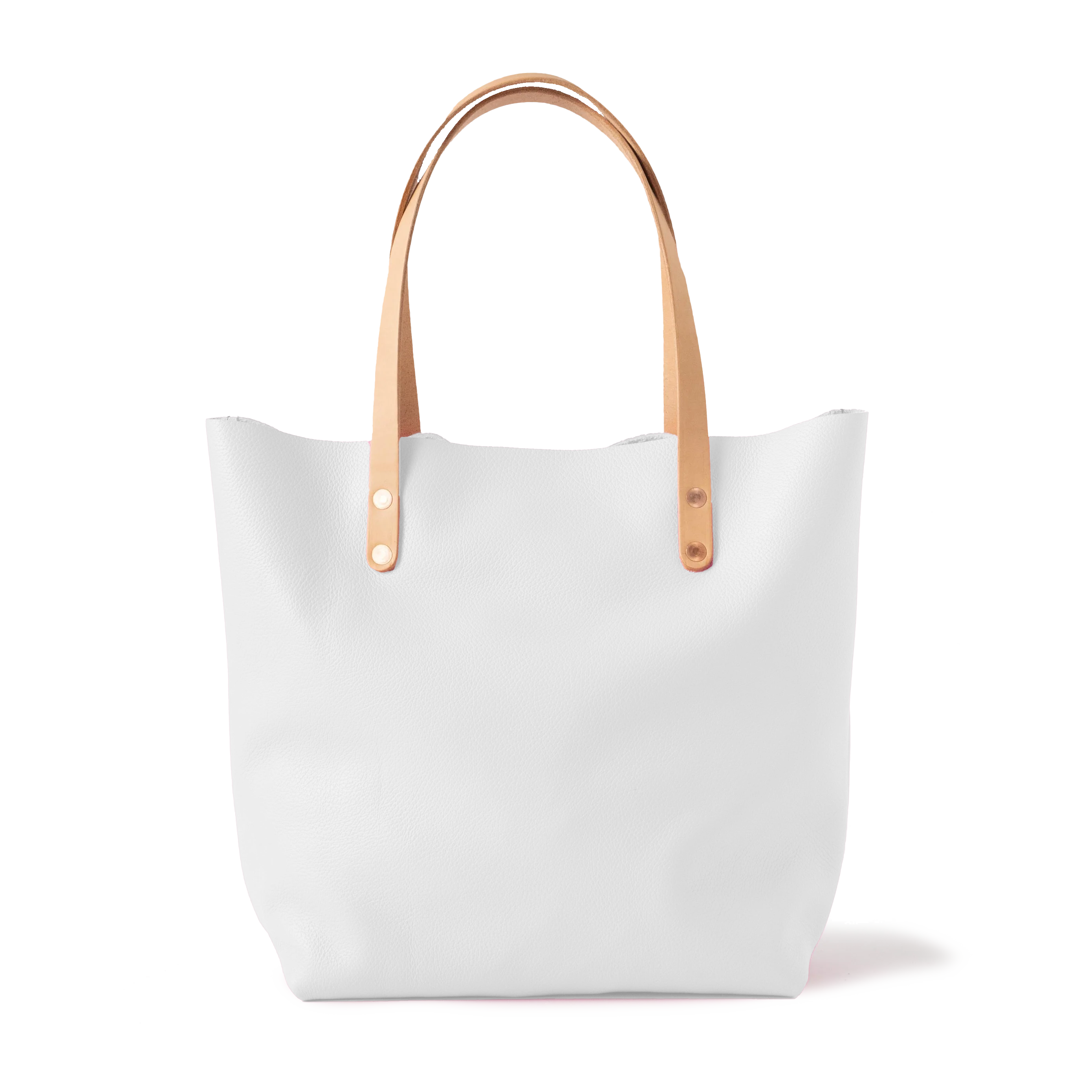 White Italian Pebbled Tote